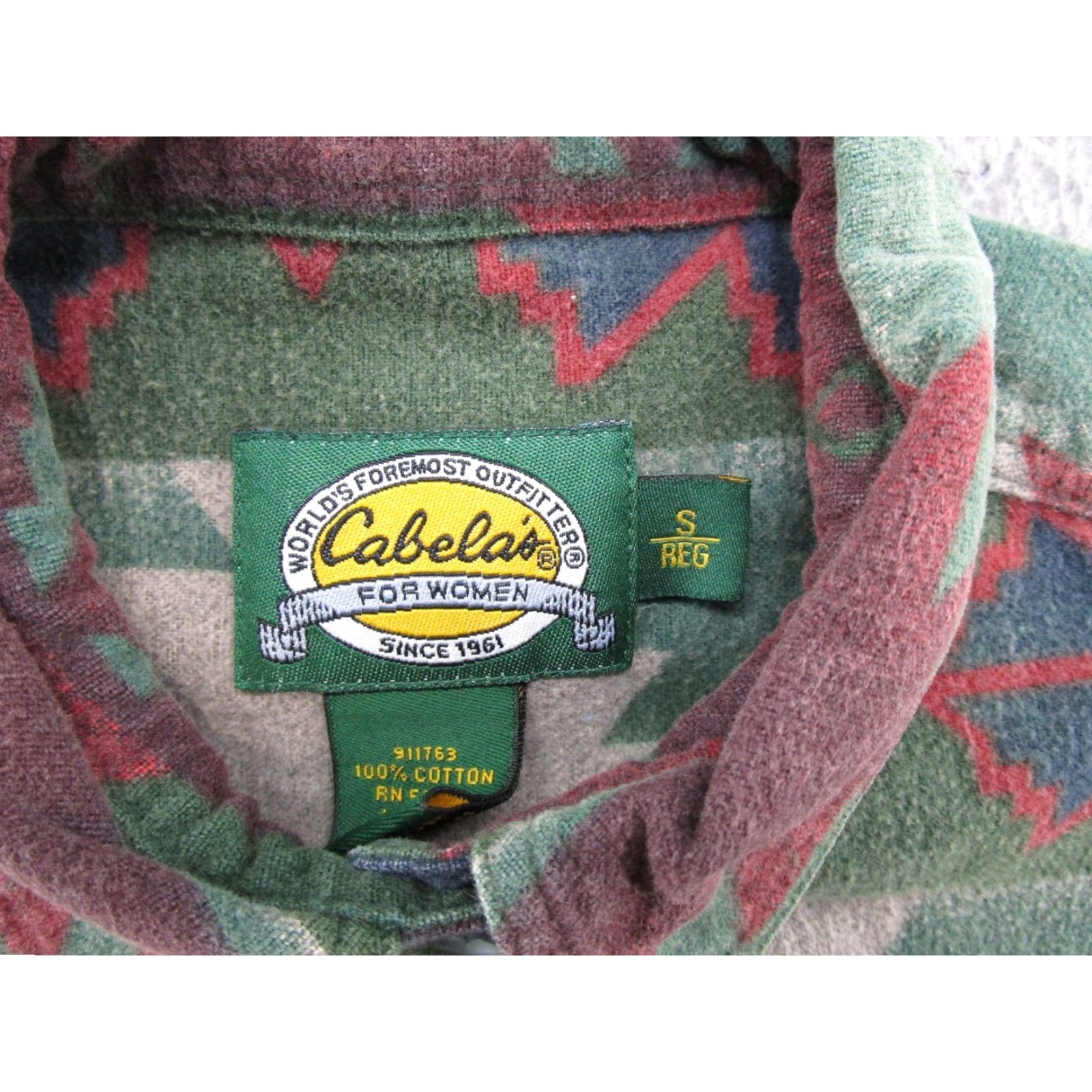 Vintage Cabela's Women's Button-Up Flannel Shirt Size S / US 4 / IT 40 - 2 Thumbnail