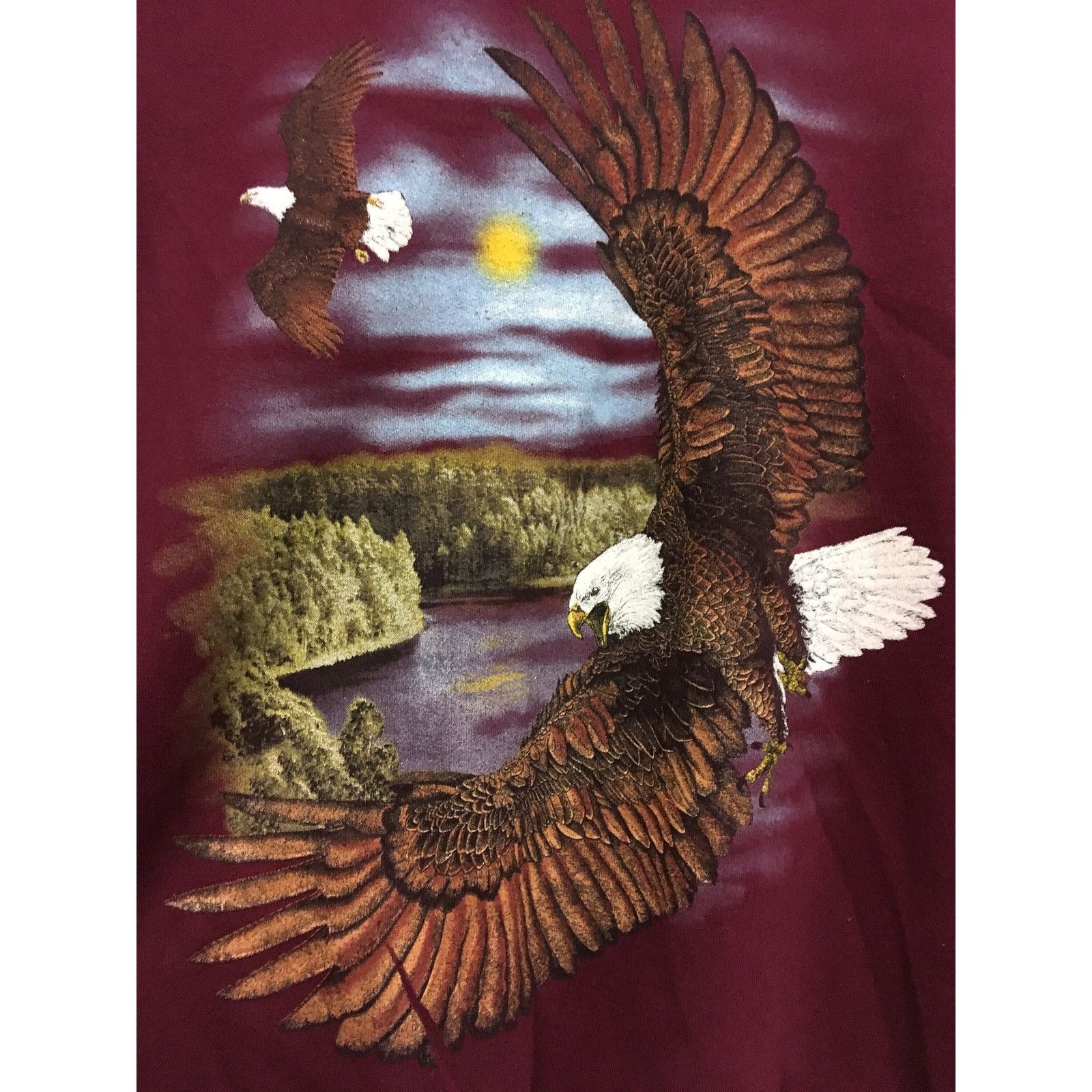 Jerzees Vintage Eagle nature outdoor Sweatshirt size XL 1990s 80s Size US XL / EU 56 / 4 - 2 Thumbnail