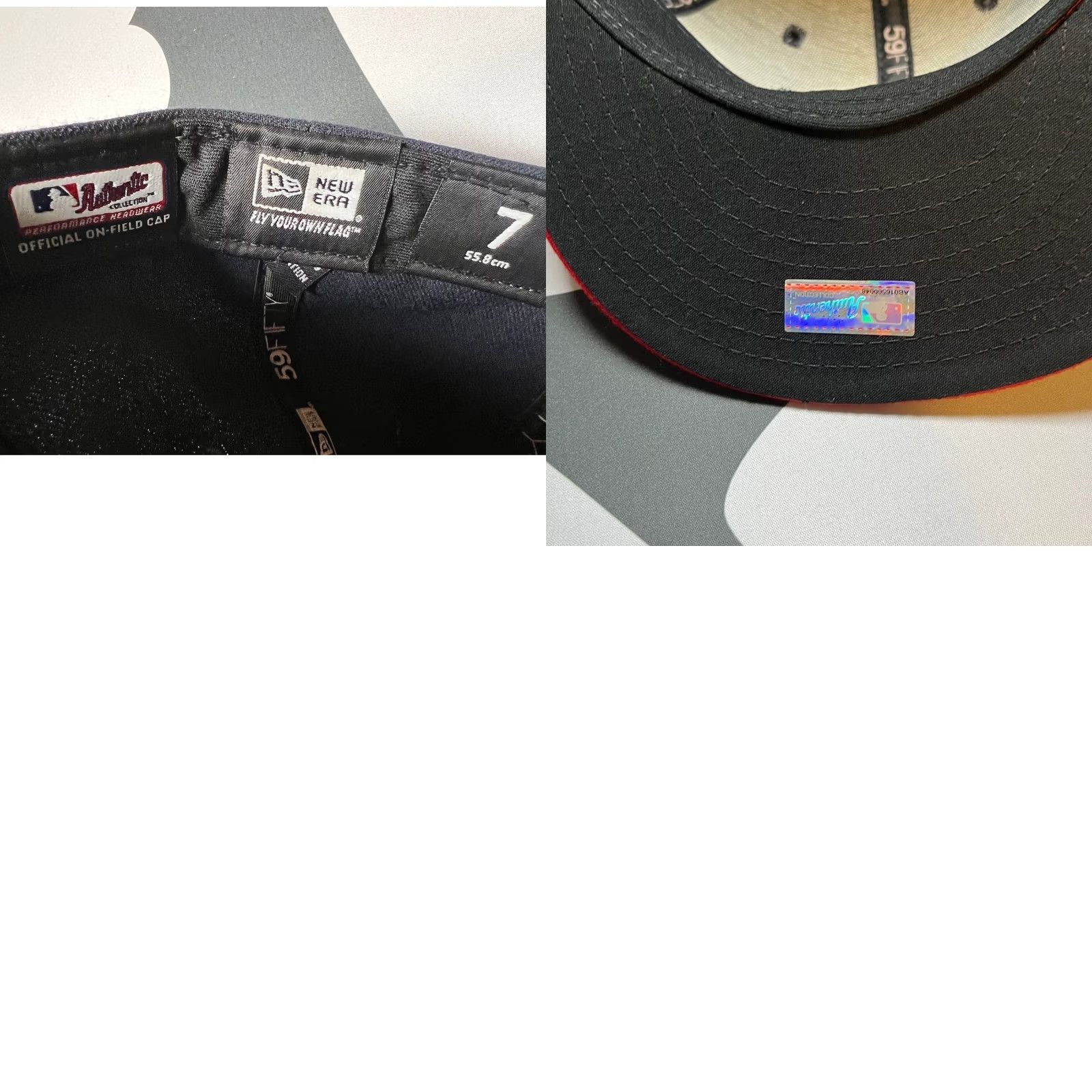 New Era New Era 59FIFTY Hat Mens 7 Navy Red Minnesota Twins MLB Authentic Fitted Cap Size ONE SIZE - 8 Thumbnail