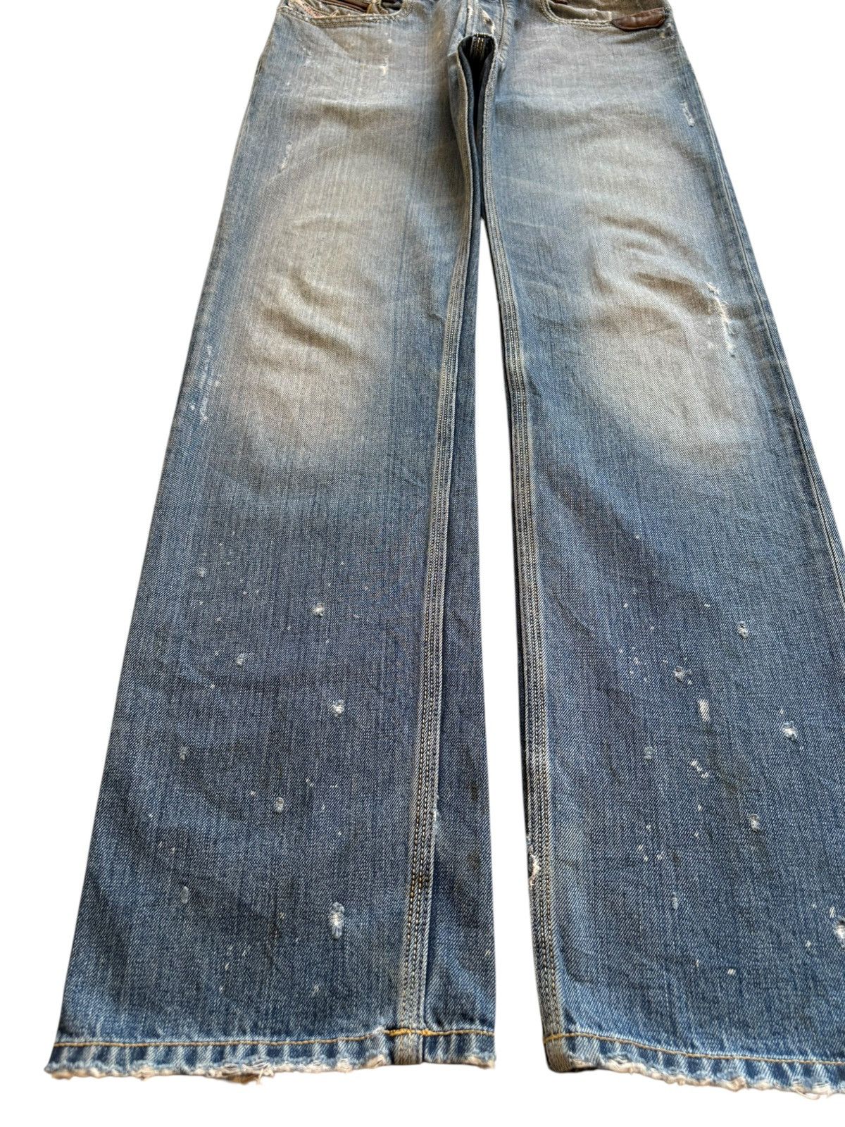 Diesel Vintage Diesel Onijo Bleached Mud Wash Distressed Jeans Size US 31 - 6 Thumbnail
