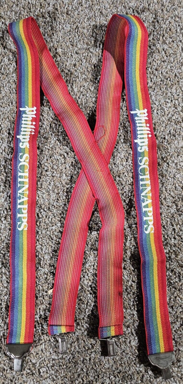 Designer Vintage Phillips Schnapps Rainbow Suspenders West Germany Size ONE SIZE - 1 Thumbnail