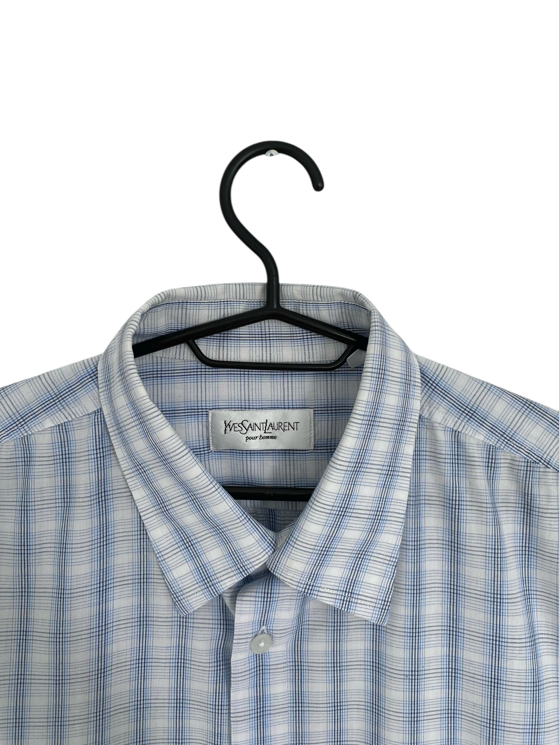 Vintage × Yves Saint Laurent 90s' YSL checkered short sleeve shirt Size US XL / EU 56 / 4 - 3 Thumbnail