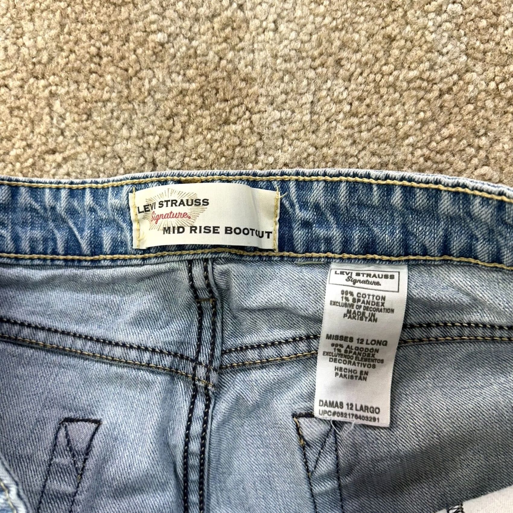Levi's Levi's Signature Jeans Women's 12L Blue Mid Bootcut Stretch Denim 34" Inseam 5-Pocket Classic Fit Size 34" / US 12 / IT 48 - 3 Thumbnail