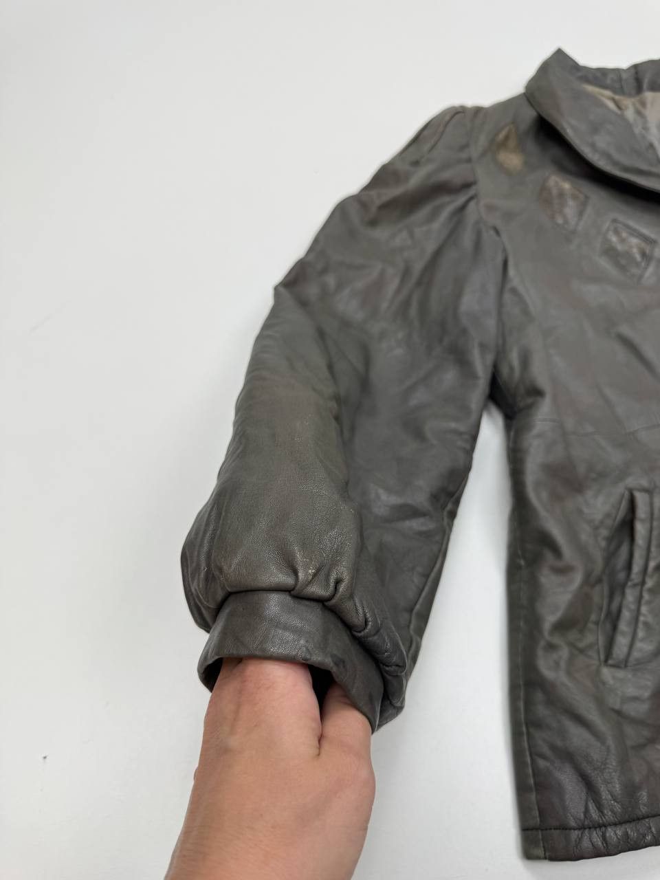 Vintage vintage leather women's jacket Size M / US 6-8 / IT 42-44 - 8 Thumbnail
