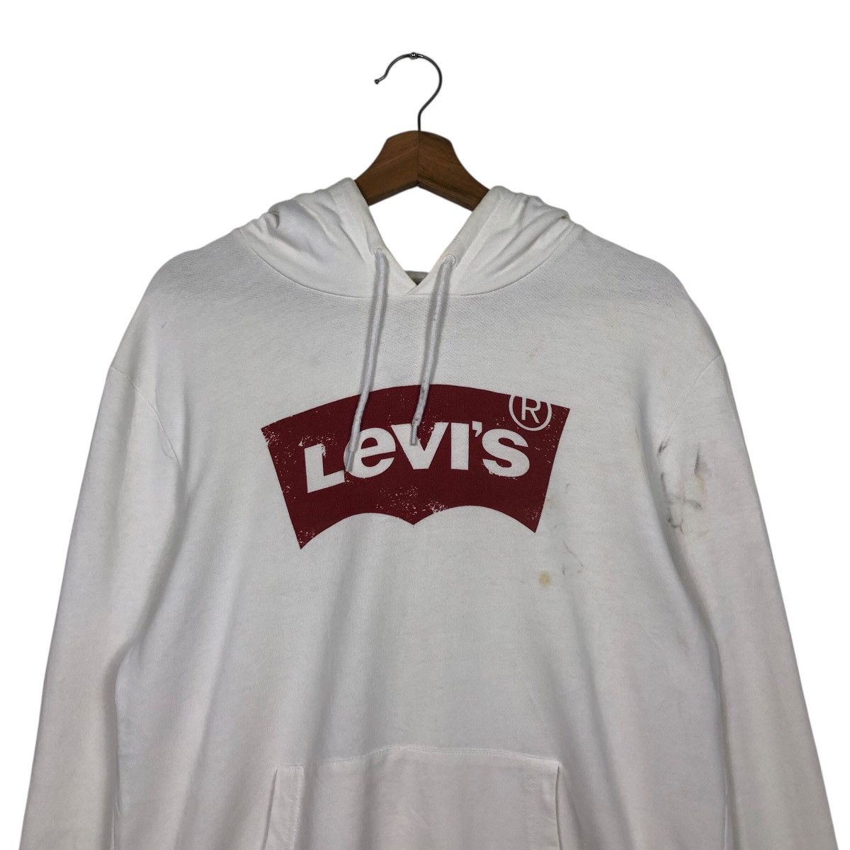 Japanese Brand 📌Vintage Hoodie Levi's Big Logo Spell Out Design Size US M / EU 48-50 / 2 - 14 Thumbnail