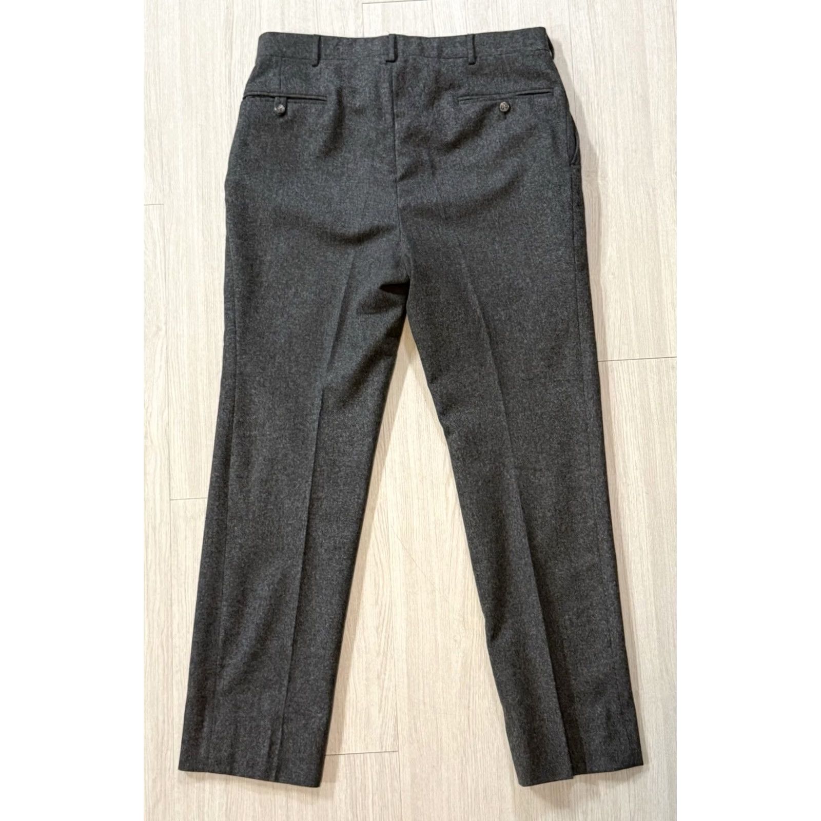 Polo Ralph Lauren VINTAGE Polo Ralph Lauren Pants Wool Cashmere Knit Pleated Straight 34x30 Gray 90s Italy Men's Dress Pants Size US S / EU 44-46 / 1 - 2 Thumbnail