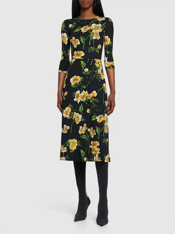 Balenciaga o1y0625 Midi Dress in Multicolor Size M / US 6-8 / IT 42-44 - 3 Thumbnail