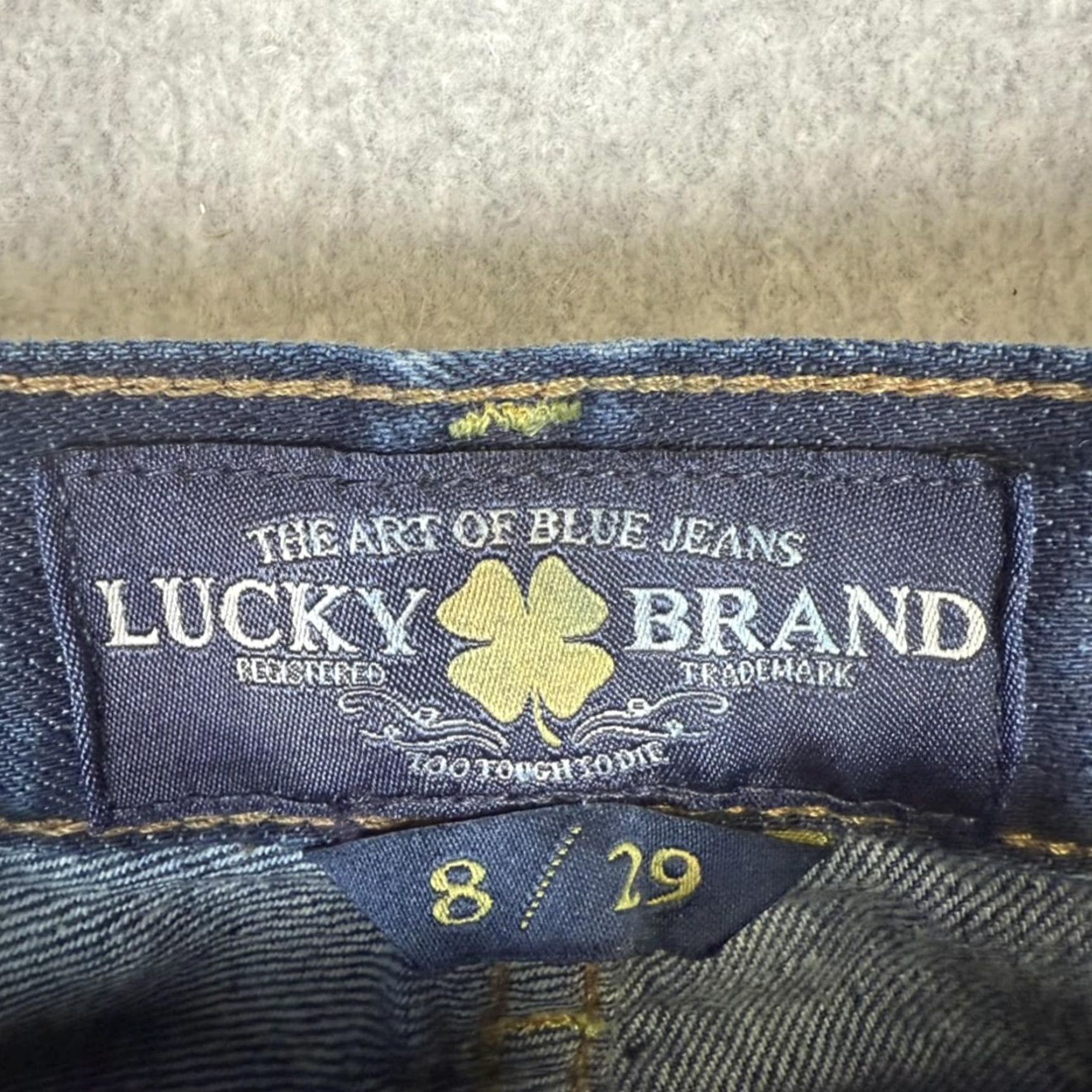 Lucky Brand Lucky Brand Jeans Women’s 8/29 Cargo Distressed Straight Blue 7W11009 Size 30" / US 8 / IT 44 - 2 Thumbnail