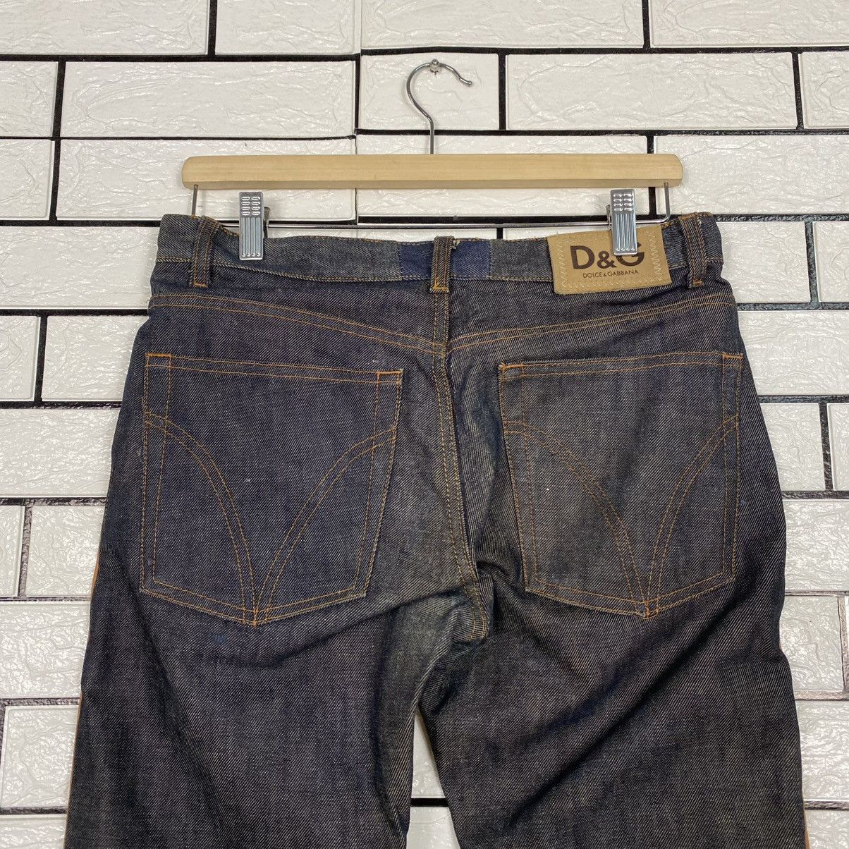 Dolce & Gabbana 🔥VINTAGE LEATHER & DENIM DOLCE GABBANA Size 28" / US 6 / IT 42 - 10 Thumbnail