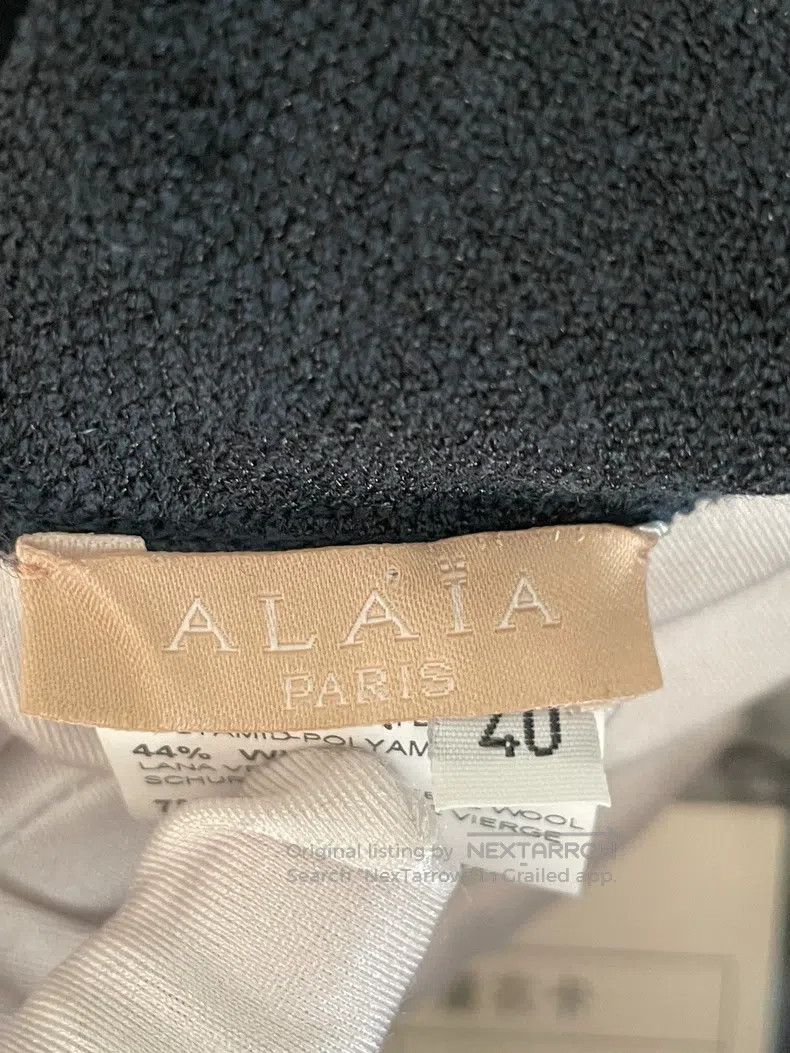 Alaia Alaia Navy Blue and Black Striped Nylon Wool Cardigan Size S / US 4 / IT 40 - 4 Thumbnail