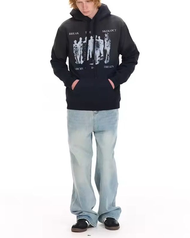 Vintage Spray Gradient Fade Hoodie Y2K Vibe Hype Sweater Tee Winter Size US L / EU 52-54 / 3 - 7 Thumbnail