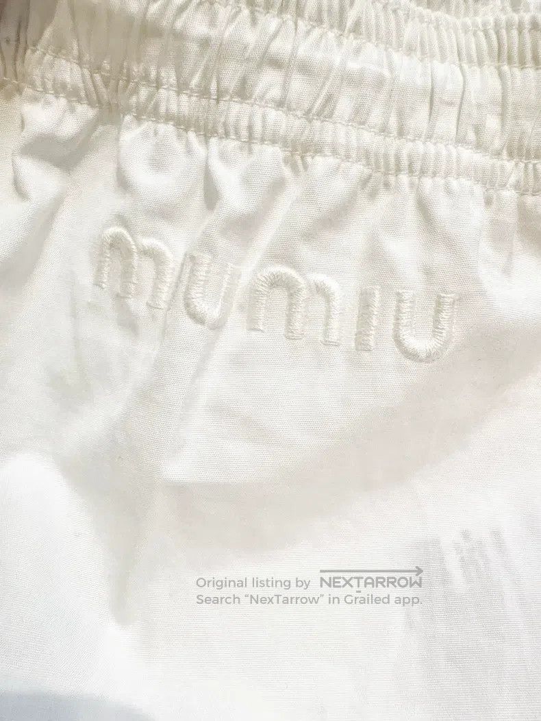 Miu Miu Miu Miu 36 White letter casual trousers Size 35" - 3 Thumbnail