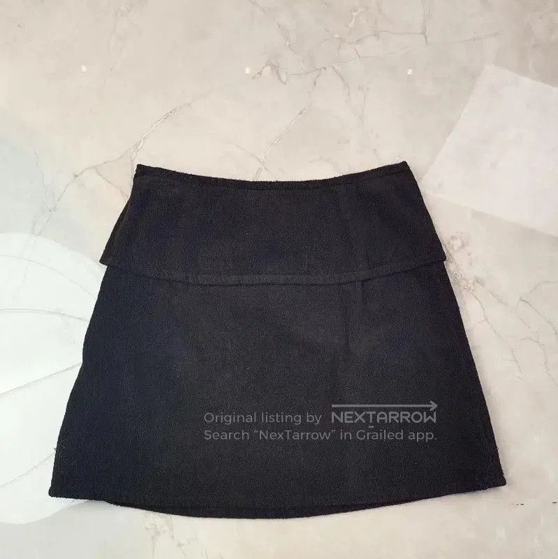 Chanel Chanel Black Cotton Summer Skirt . Size 28" / US 6 / IT 42 - 2 Thumbnail