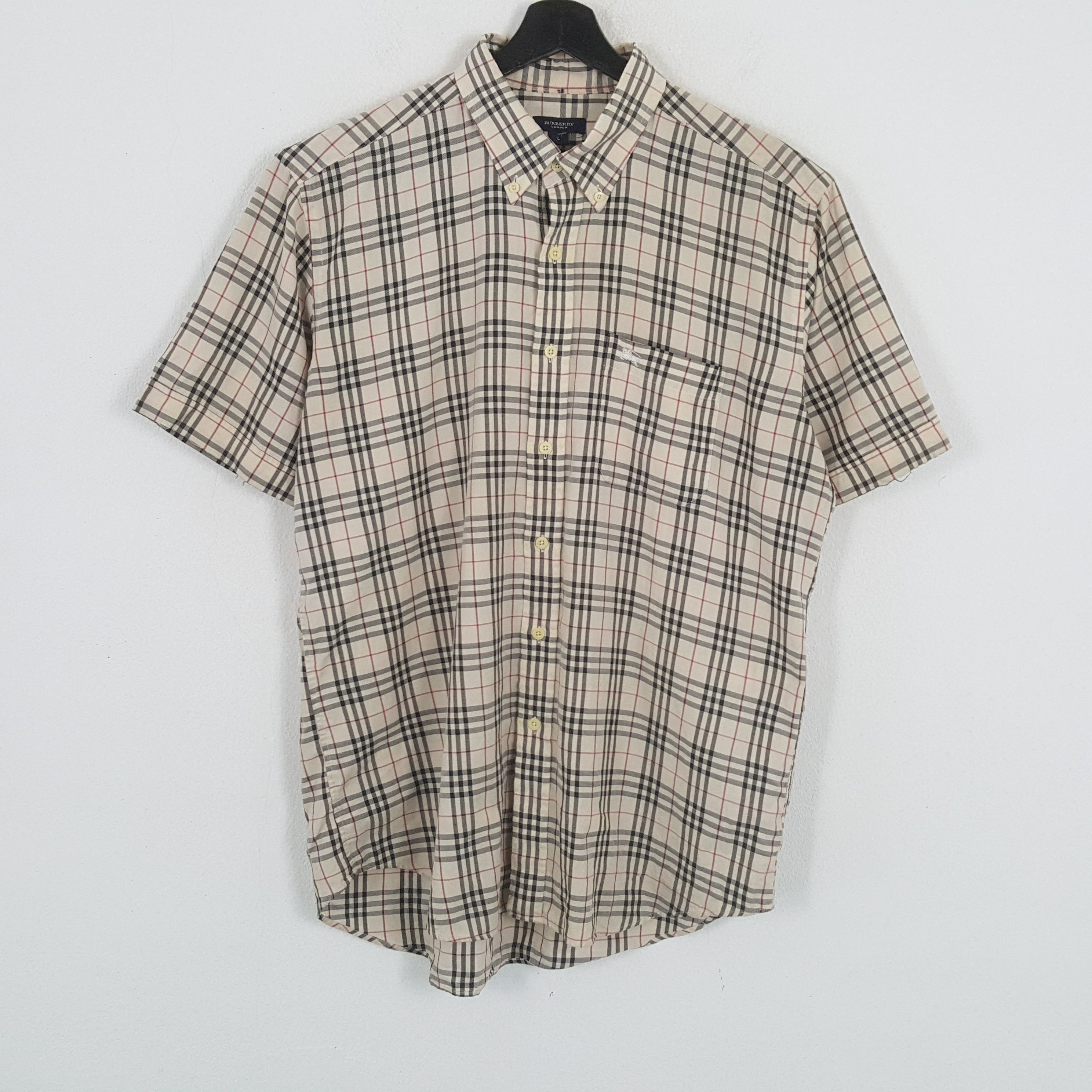 Burberry × Vintage BURBERRY LONDON Fashion Brand Nova Check Design Shirt Size US L / EU 52-54 / 3 - 1 Thumbnail
