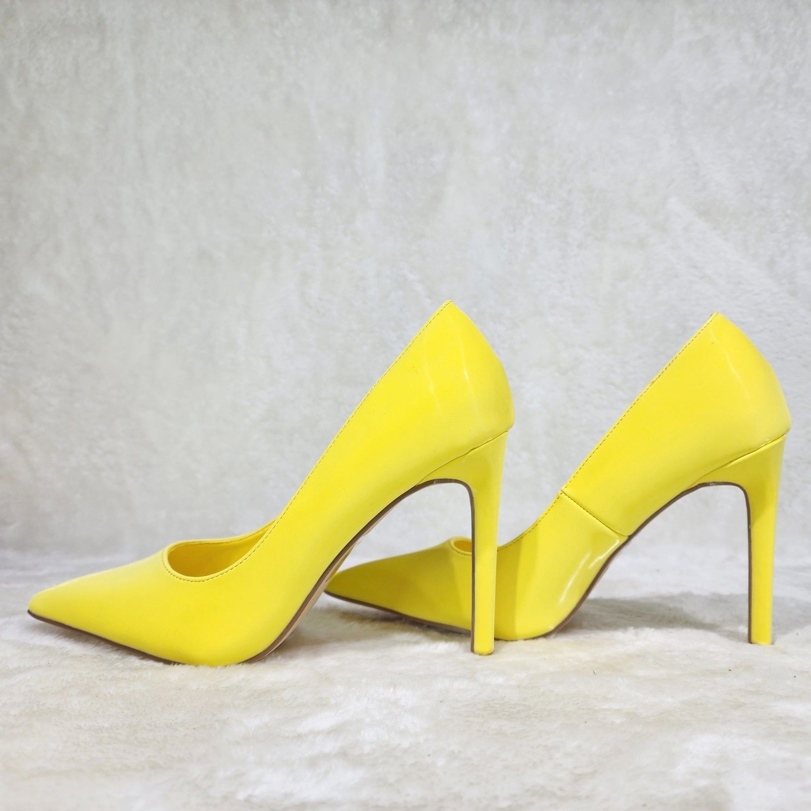 Other Bright Yellow High Heel Stiletto Pumps Evening Party Shoes Size US 8 / IT 38 - 1 Thumbnail