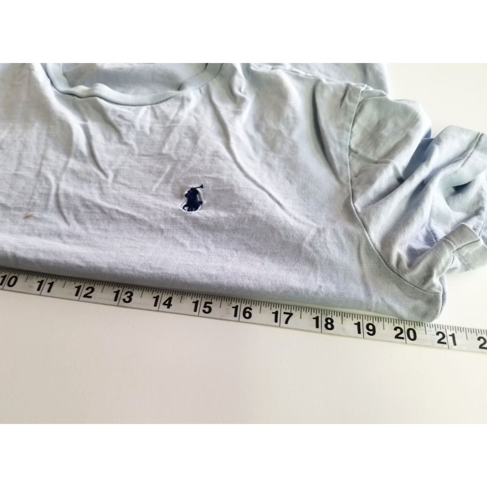 Polo Ralph Lauren Polo Ralph Lauren Shirt T-Shirt Men Small Blue Distressed Logo Embroidered Crew Neck Knit Cotton Short Sleeve Regular Fit Vintage: No Size US S / EU 44-46 / 1 - 4 Thumbnail