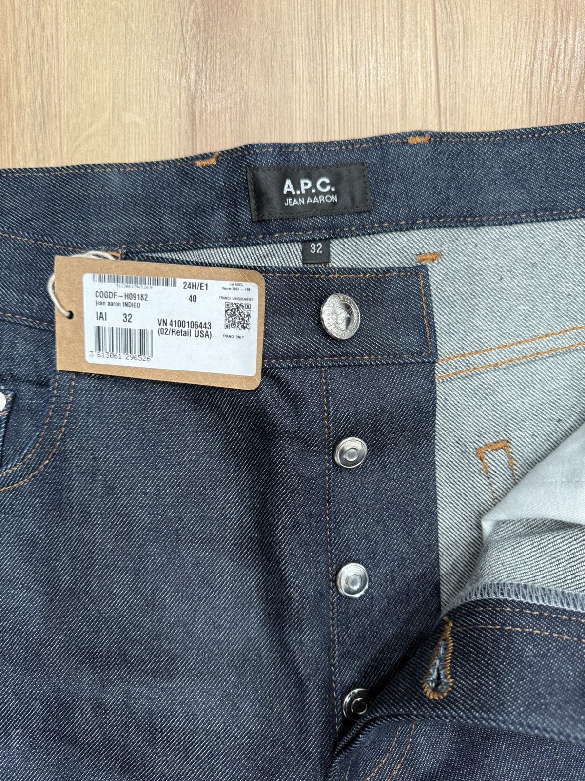 A.P.C. A.P.C. Aaron Jean (Indigo) Size US 32 / EU 48 - 4 Thumbnail