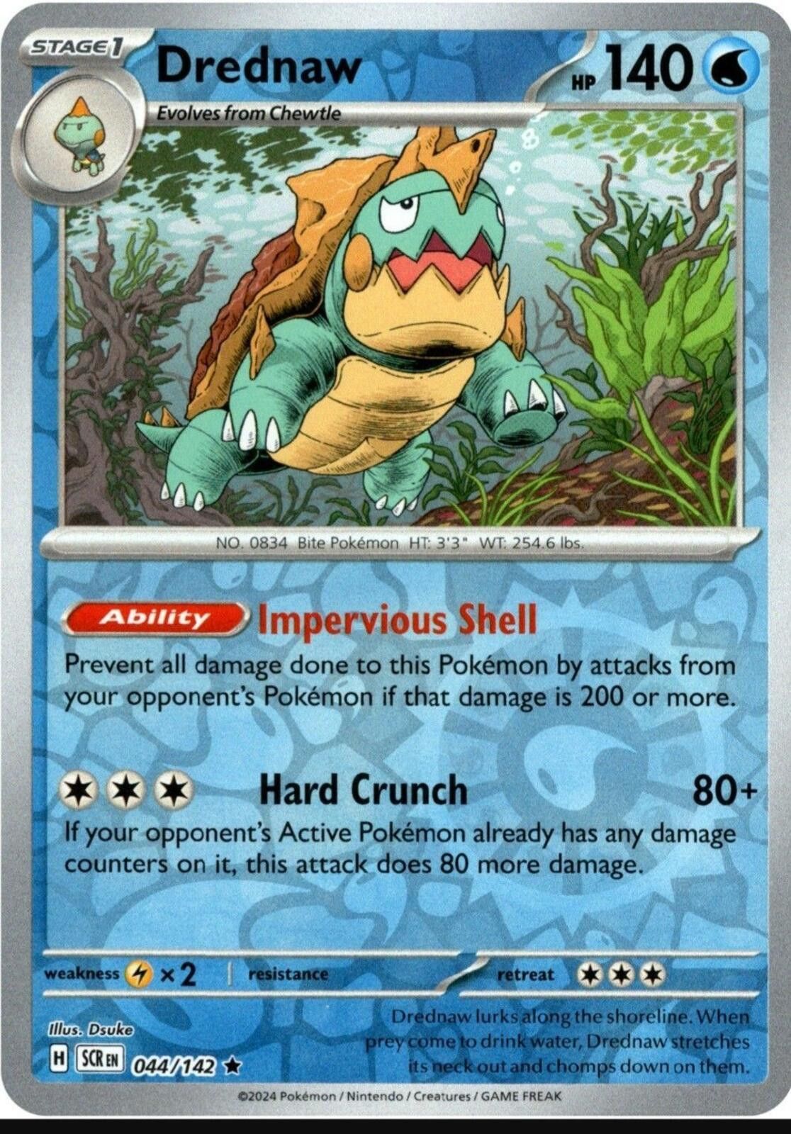 Pokemon Drednaw card from the Stellar Crown Size ONE SIZE - 1 Thumbnail
