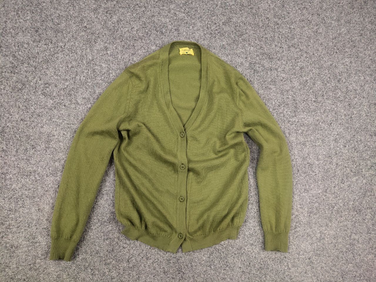 Japanese Brand Vintage 60s Korrigan Green Button Cardigan kurt cobain style Size S / US 4 / IT 40 - 8 Thumbnail