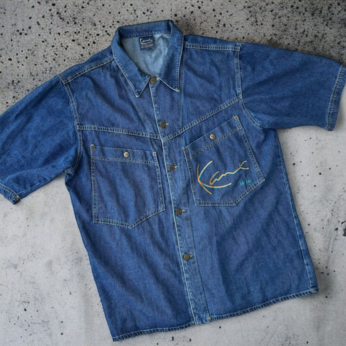 Karl Kani × Makaveli Vintage Karl Kani Jeans Button-up Jean Denim Jacket Tupac Size US L / EU 52-54 / 3 - 3 Thumbnail