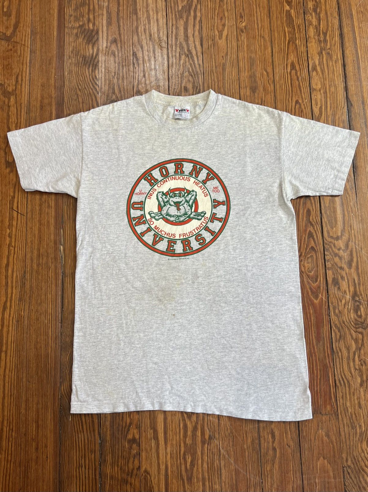 Vintage Vintage Horny University Shirt Sex Porn Vulgar Parody Funny Size US L / EU 52-54 / 3 - 2 Thumbnail