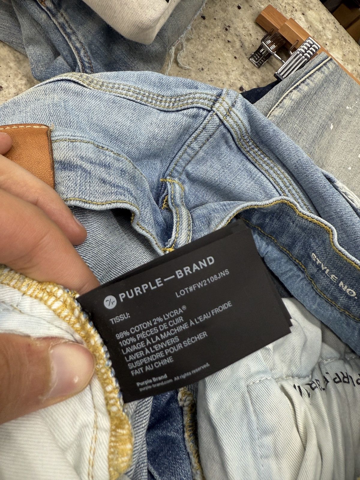 Purple Purple Brand Blue Denim Jeans Size US 32 / EU 48 - 10 Thumbnail