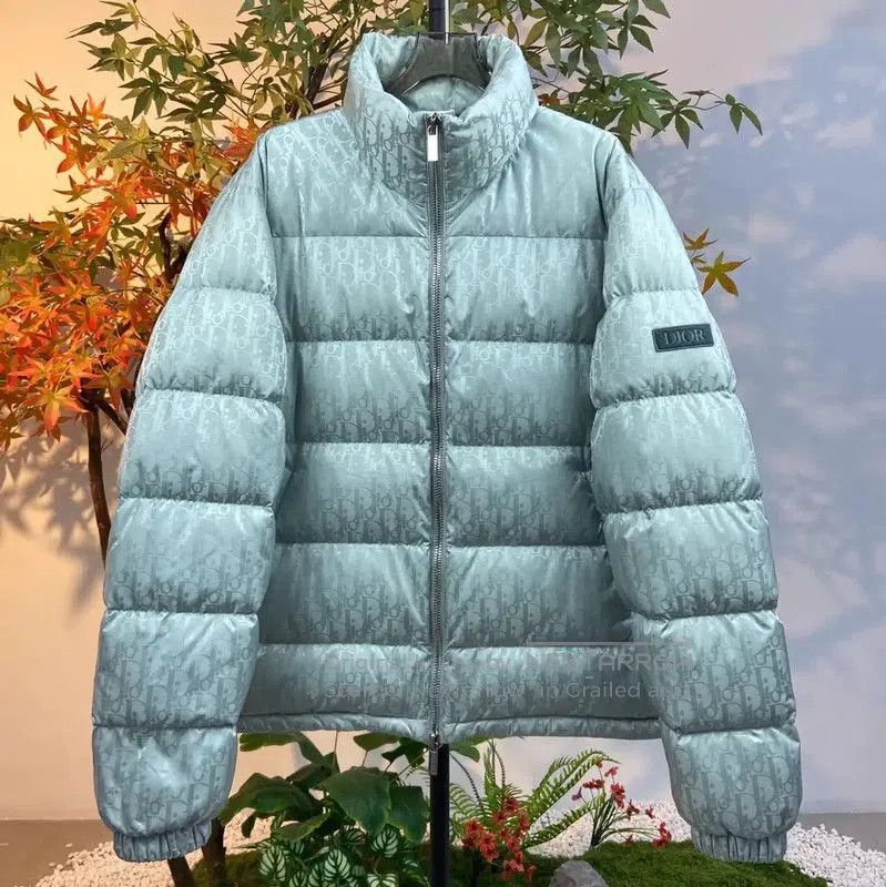 Dior Dior XL Light Blue Nylon Puffer Jacket . Size XL / US 12-14 / IT 48-50 - 1 Thumbnail