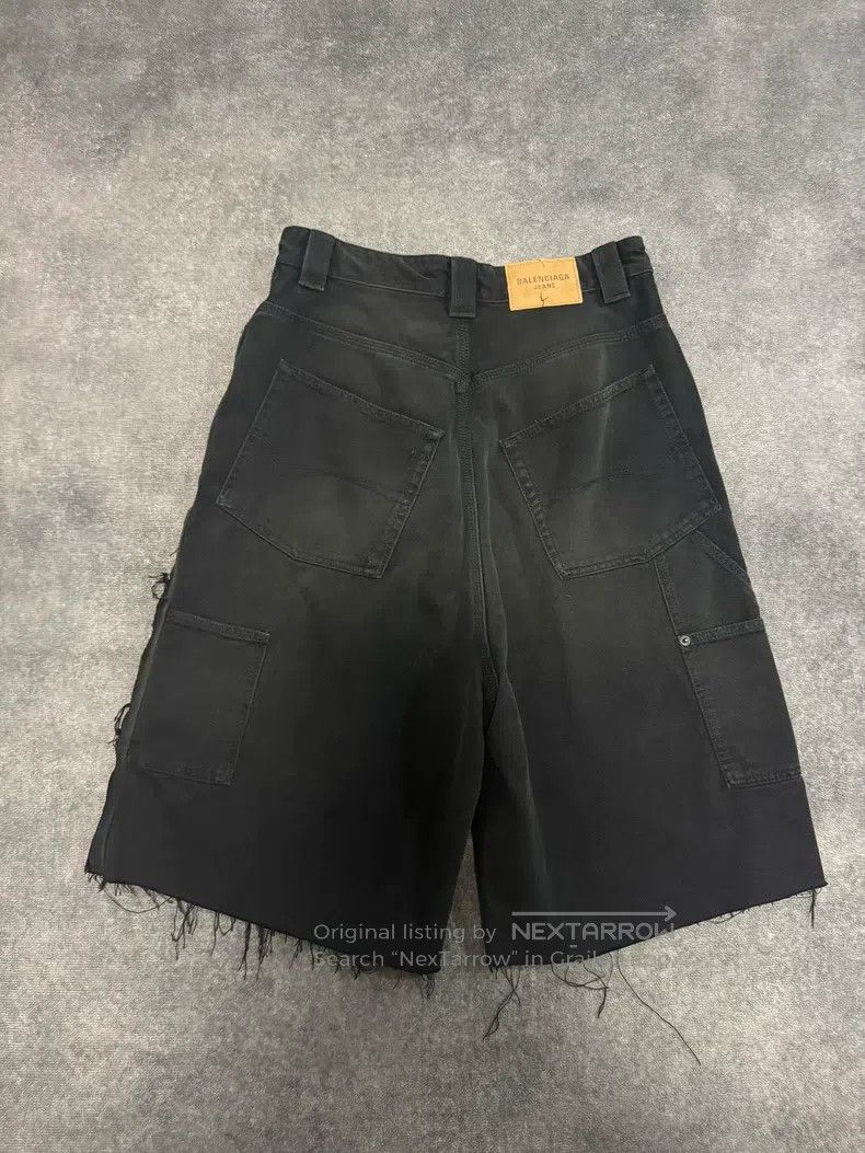 Balenciaga Balenciaga size XS Workwear Axed Washed Denim Shorts, XS S Size US 27 - 2 Thumbnail