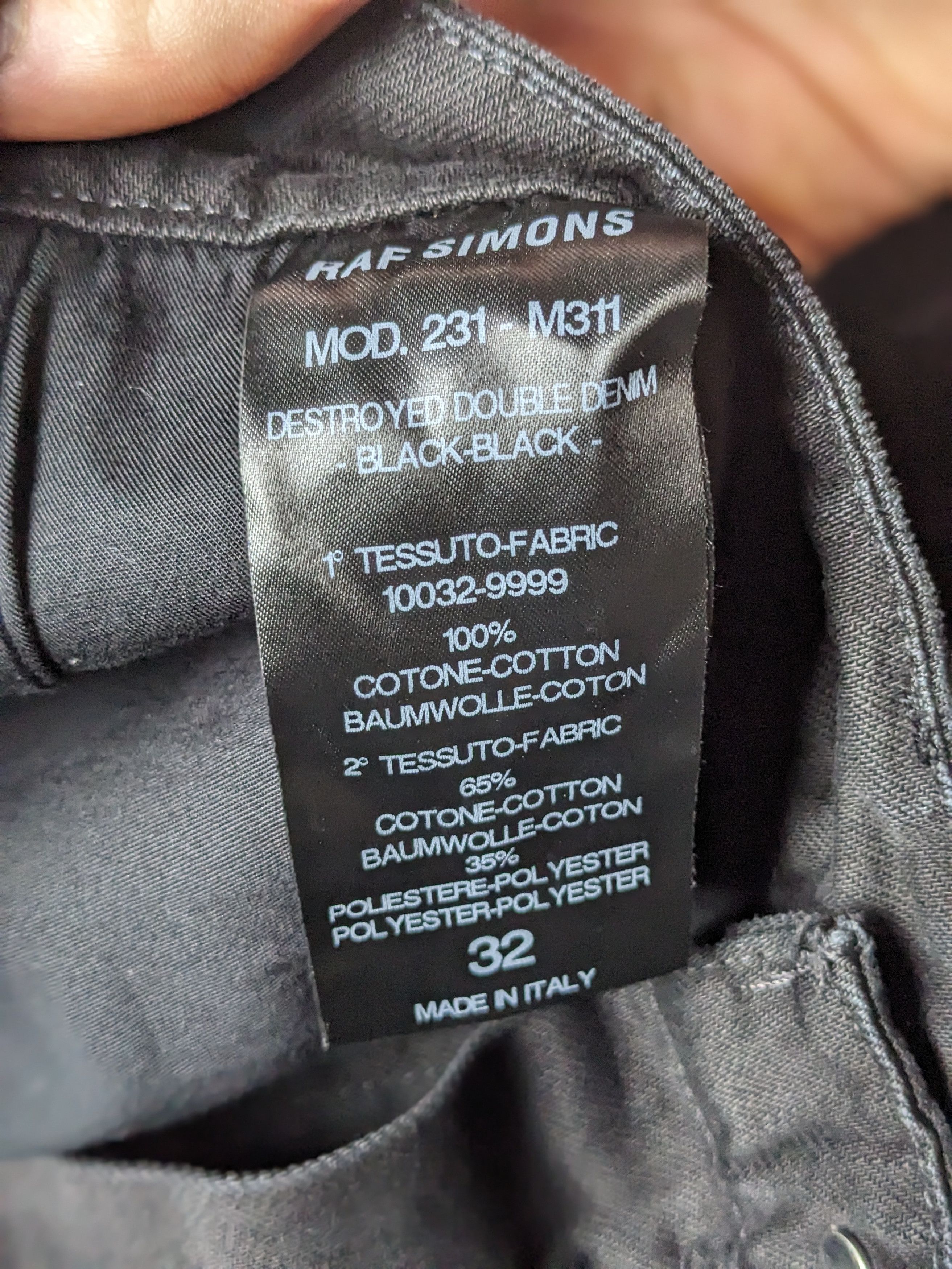 Raf Simons SS23 "Destroyed Double Denim" Jeans Size US 32 / EU 48 - 3 Thumbnail