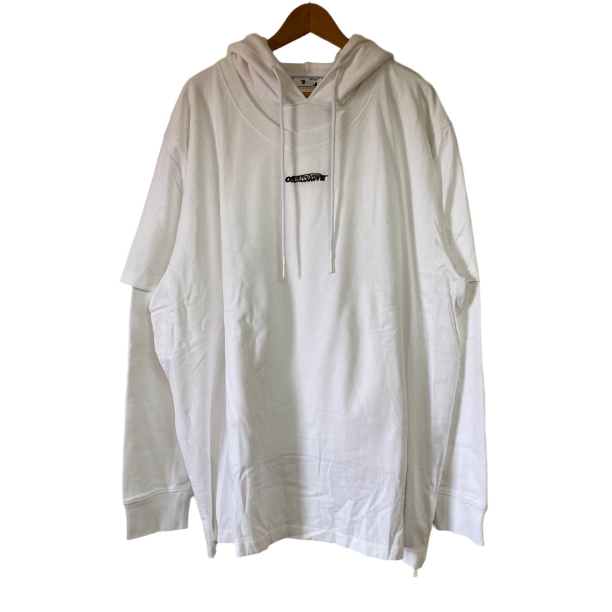 Off-White White Double Layer Barrel Worker Arrows Oversized Hoodie Size US XXL / EU 58 / 5 - 1 Thumbnail