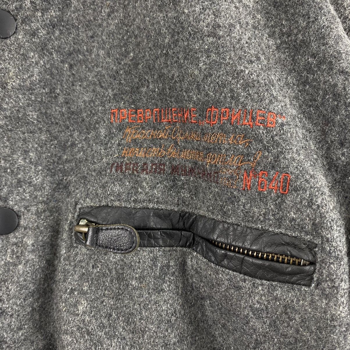 Other GIRA POUR HOMME Embroidered Design Grey Wool Bomber Jacket Size US L / EU 52-54 / 3 - 5 Thumbnail
