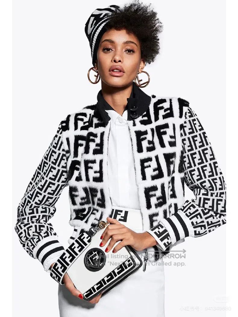 Fendi Fendi Black and white old flower double F full logo patter Size M / US 6-8 / IT 42-44 - 6 Thumbnail
