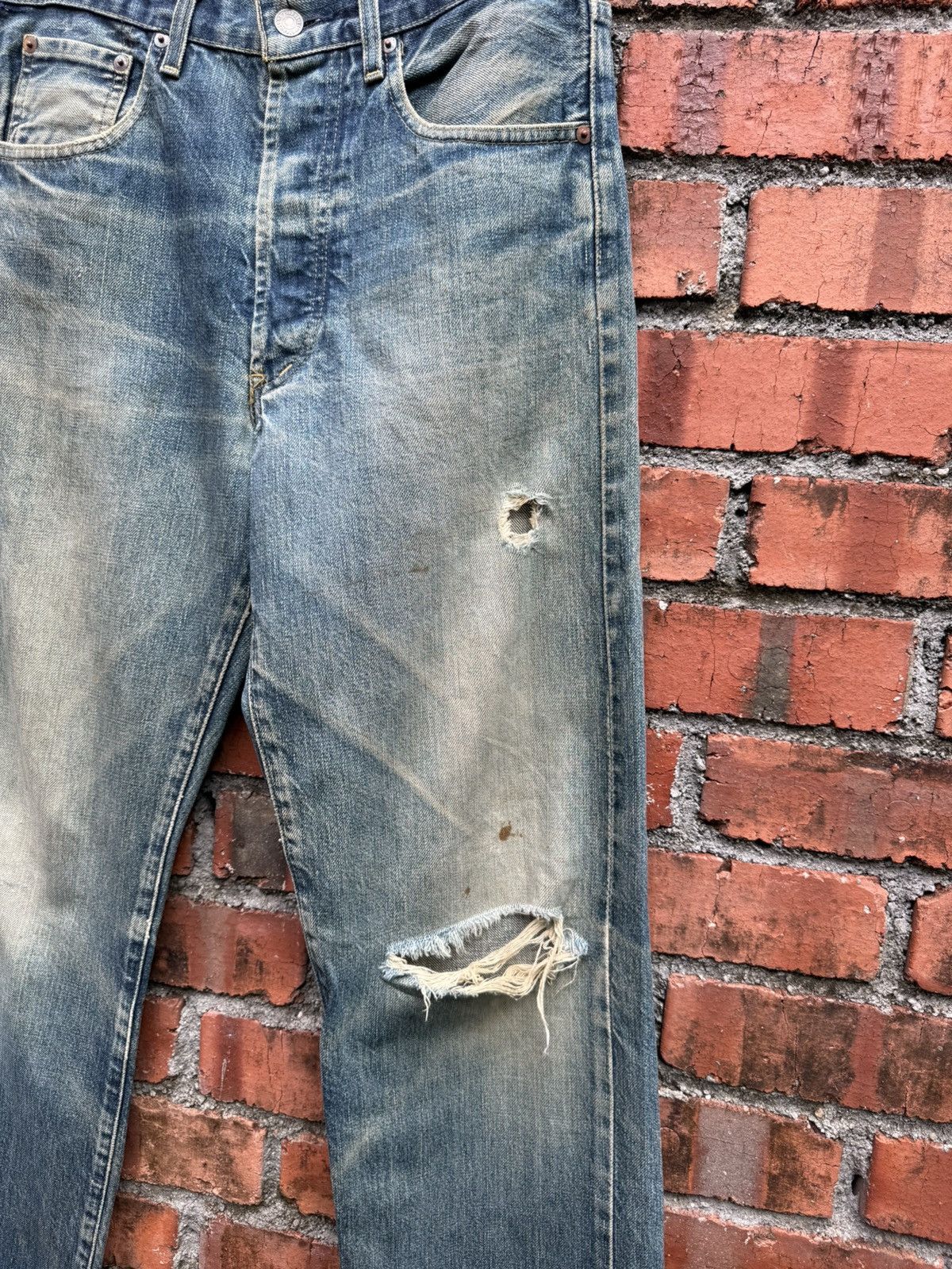 Levi's Vintage Clothing W32x33 Vintage levi’s 503B redline big E distressed denime Size US 32 / EU 48 - 4 Thumbnail