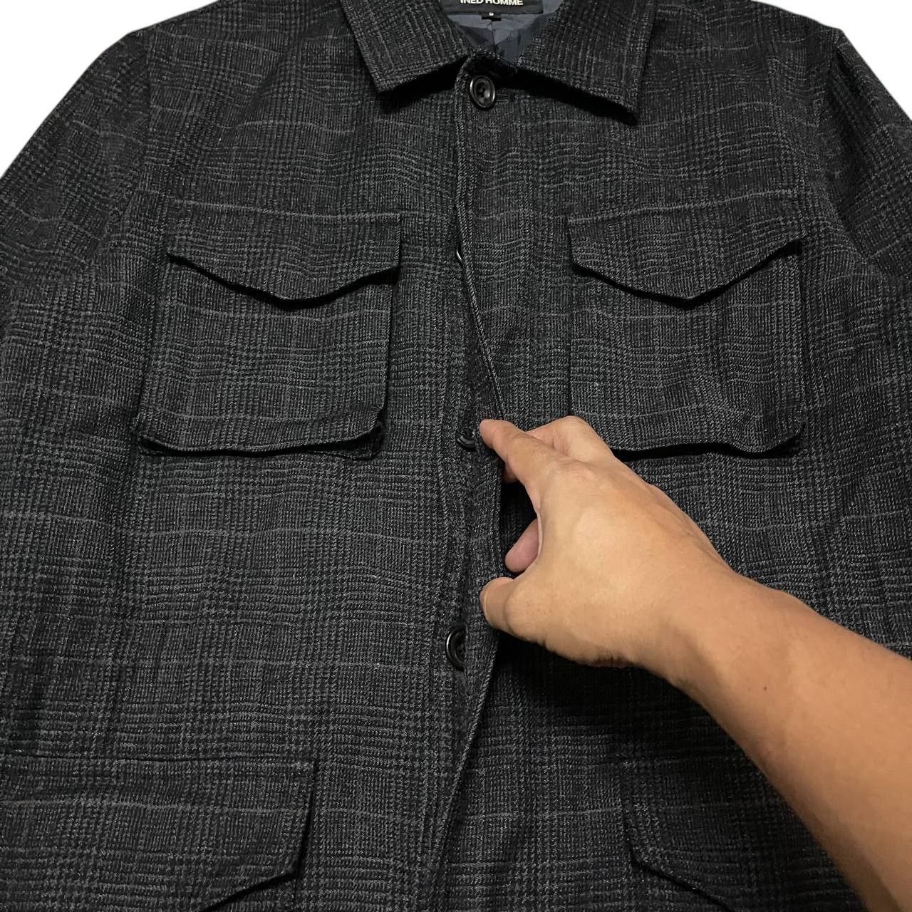 Yohji Yamamoto Vintage Ined Homme Yohji Yamamoto Wool Coat Size US M / EU 48-50 / 2 - 5 Thumbnail