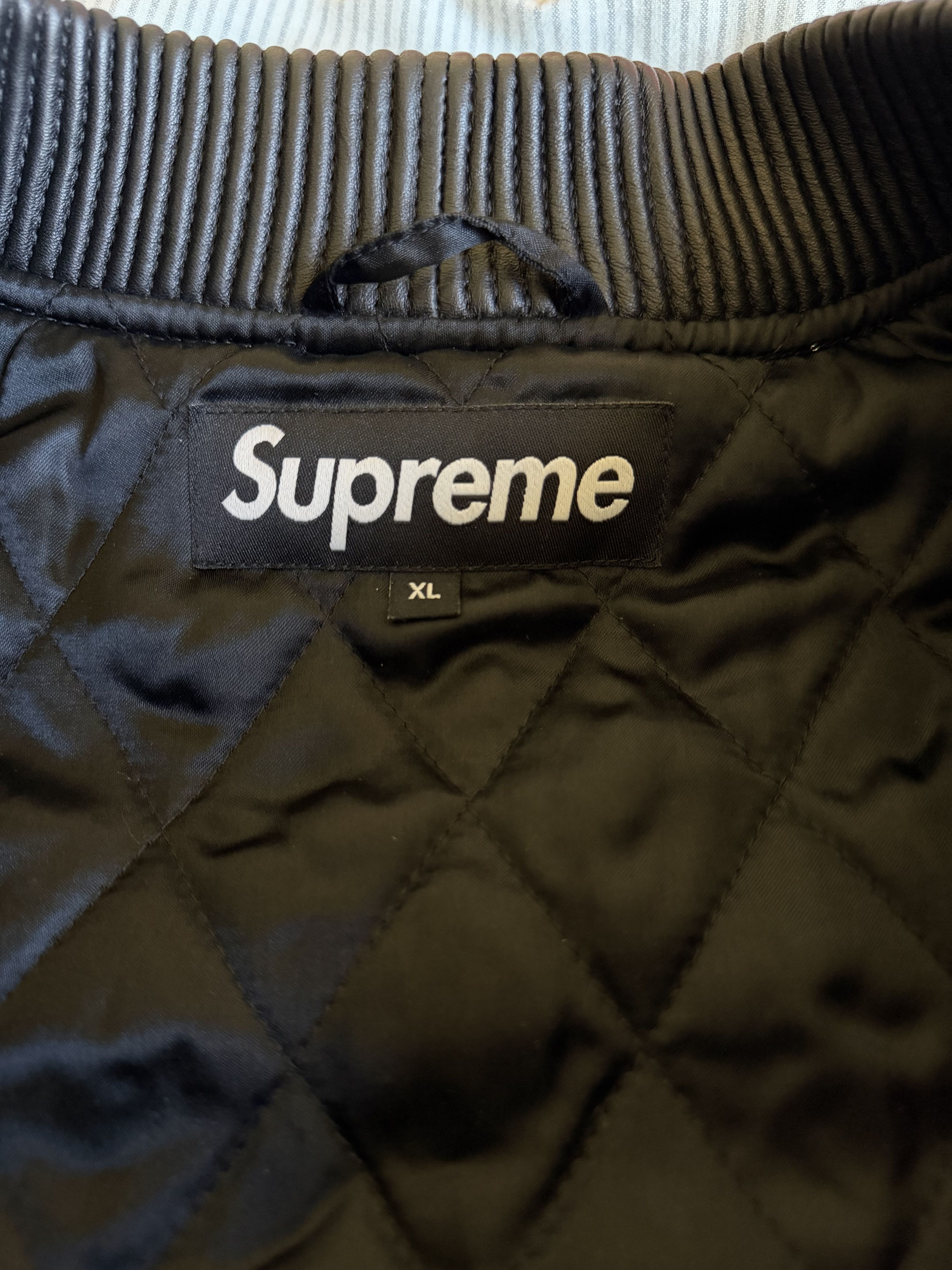 Supreme Supreme Scarface Embroidered Leather Jacket in Black Size US XL / EU 56 / 4 - 10 Thumbnail