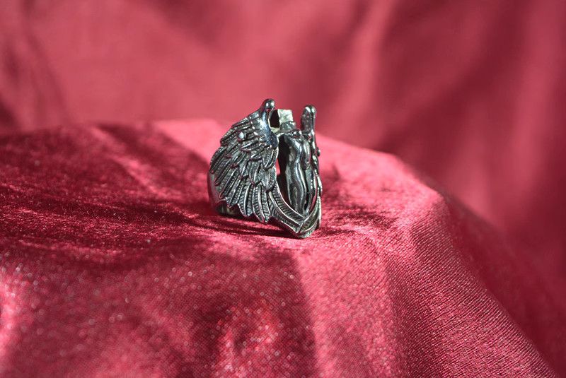 Jewelry Dark Jewelry Rings Open Size Chrome Ring (Size 7-13) Size ONE SIZE - 4 Thumbnail
