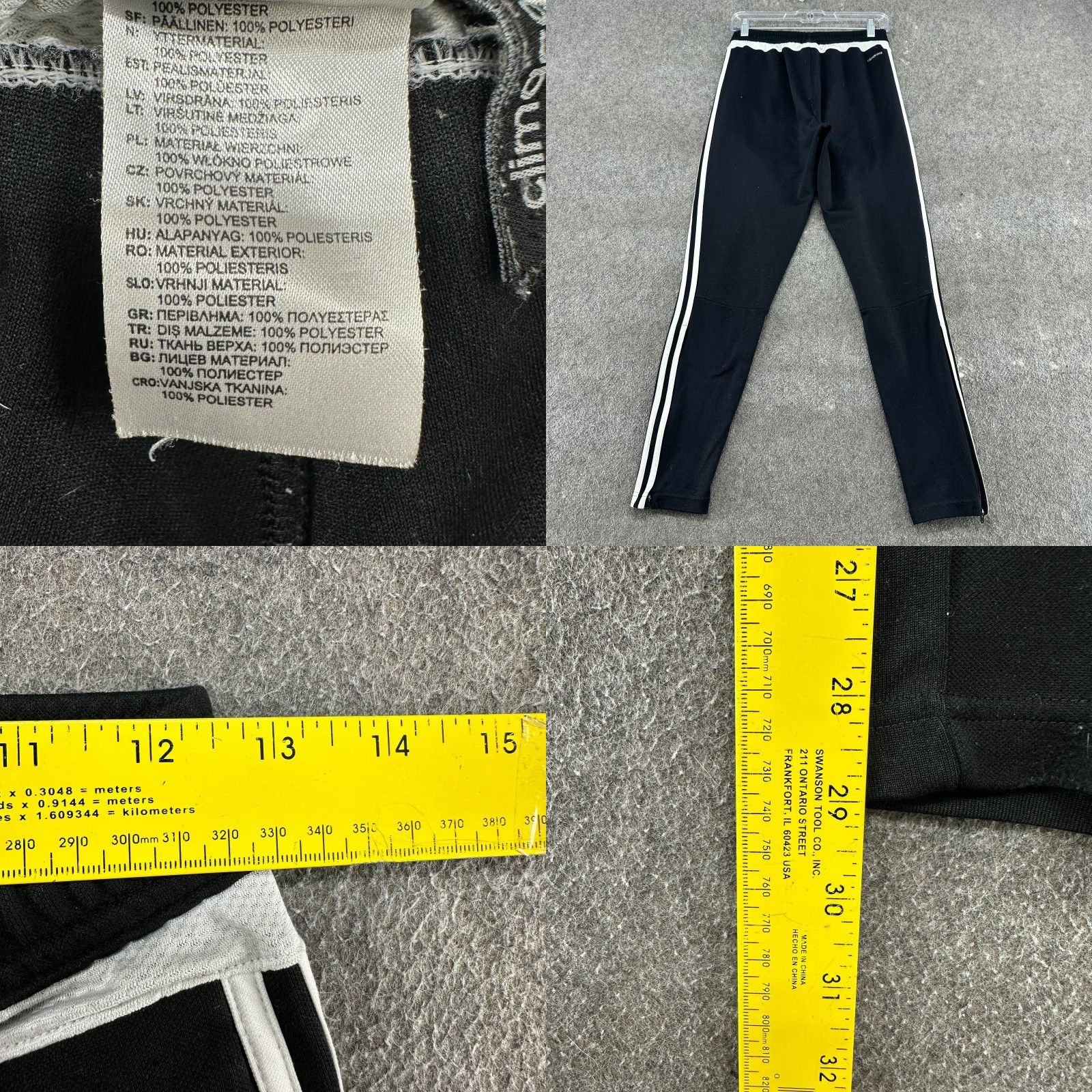 Adidas Adidas Pants Mens Small Black White Jogger Climacool Drawstring Logo Polyester Shirt? Size US 29 - 10 Thumbnail
