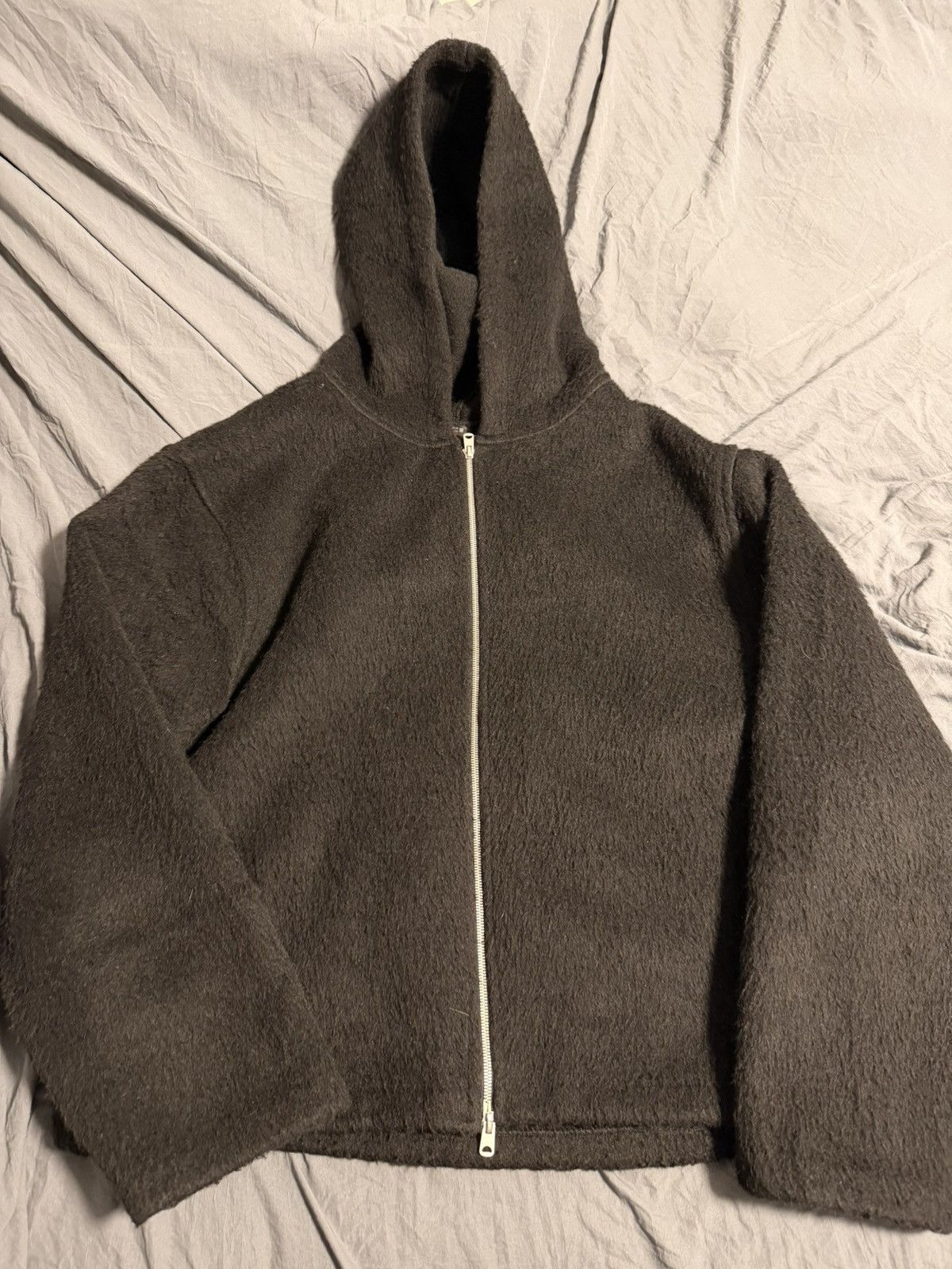 Zara Zara Black Mohair Zip Up Size US L / EU 52-54 / 3 - 1 Thumbnail