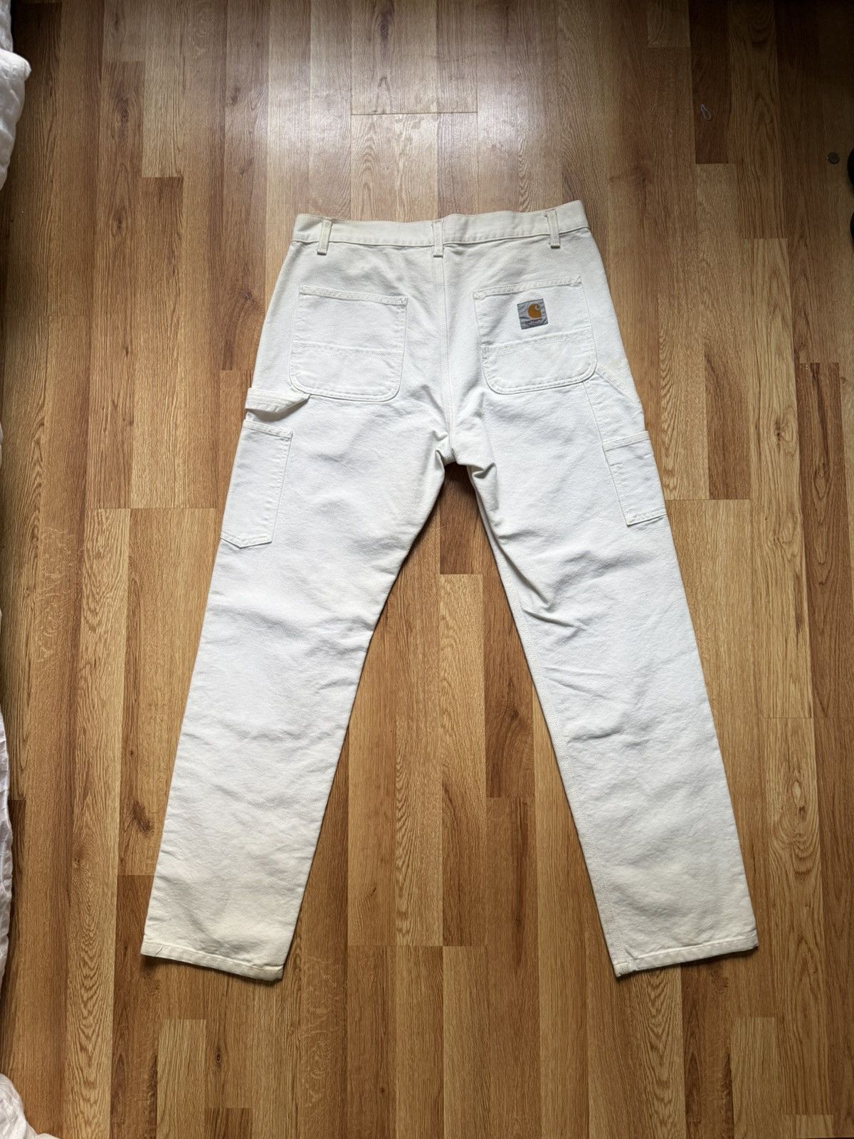 Vintage carhart wip white carpenter jeans Size US 32 / EU 48 - 2 Thumbnail