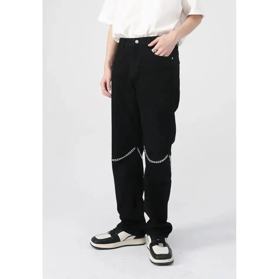 Japanese Brand Retro loose straight leg high street zipper jeans Size US 32 / EU 48 - 1 Thumbnail