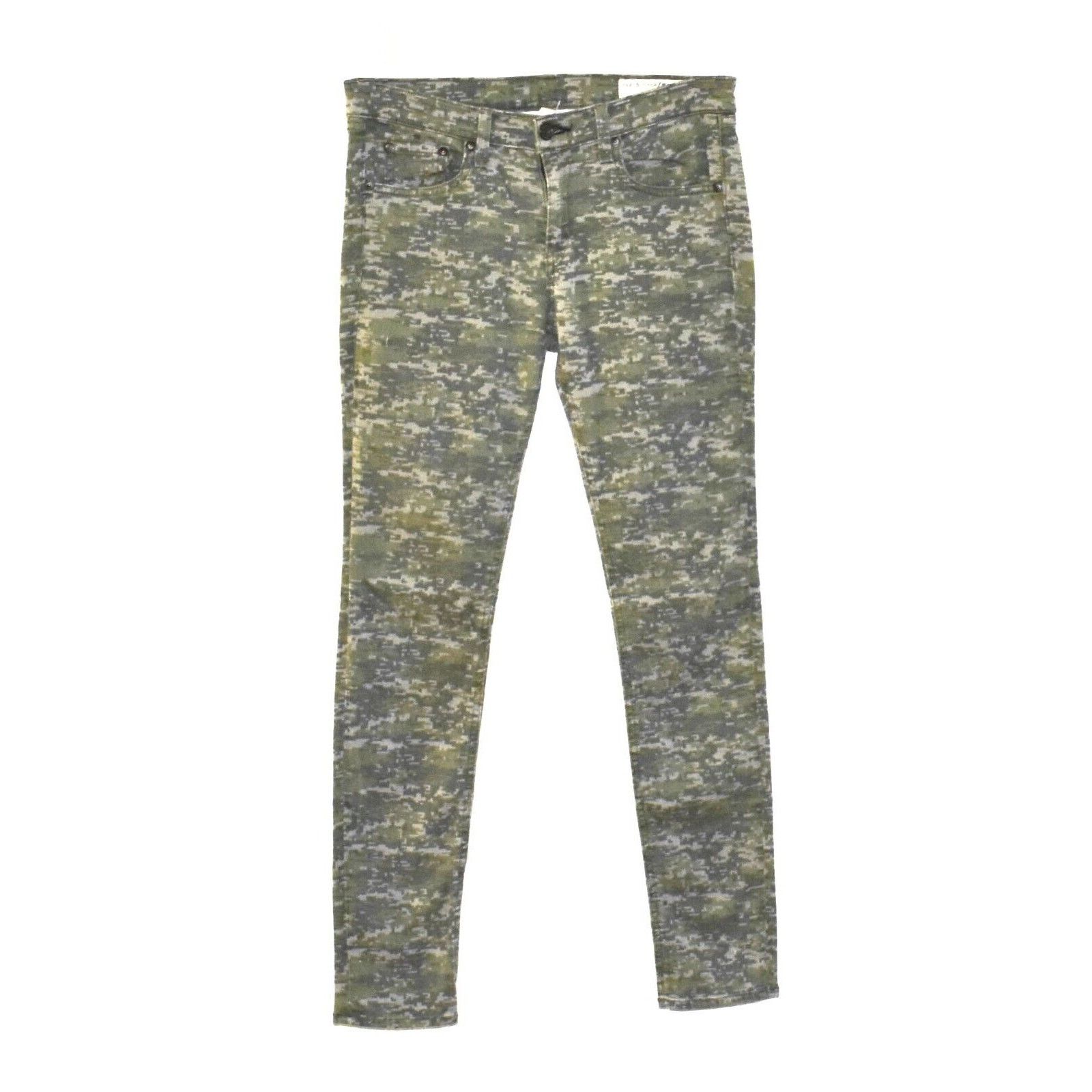 Rag & Bone A6 RAG & BONE Green Camo Skinny Stretch W1502O337 Jeans 28 Size 28" / US 6 / IT 42 - 1 Thumbnail
