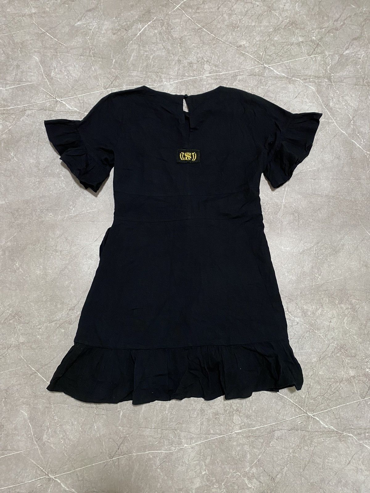 Sonia Rykiel Vintage Sonia by Sonia Rykiel Ruffled Shift Dress Black Size XS / US 0-2 / IT 36-38 - 13 Thumbnail