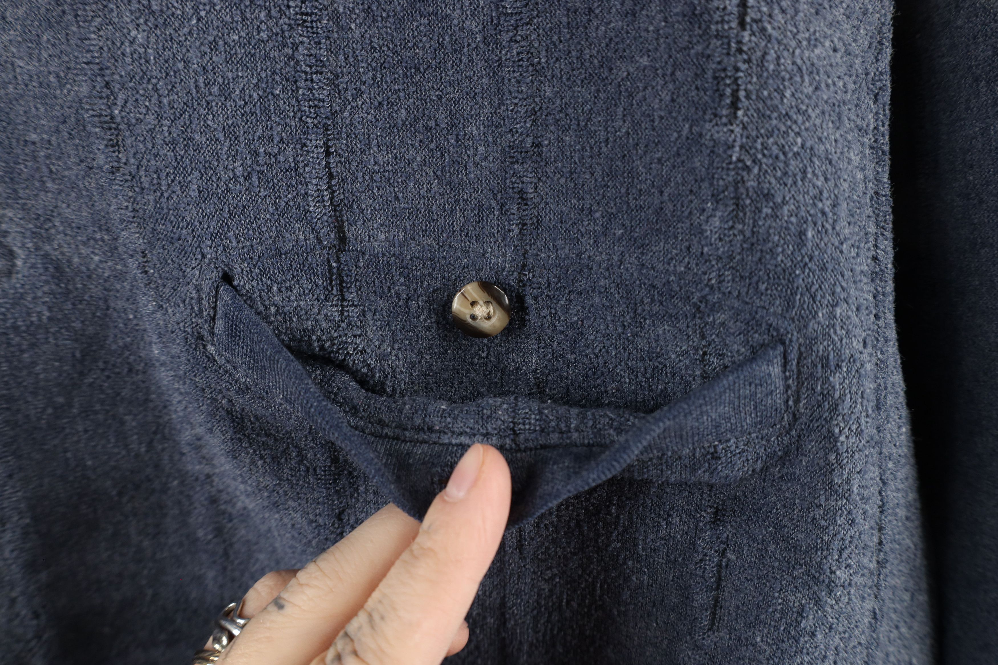 Vintage Vintage 90s Streetwear Collared Fleece Sweatshirt Blue Size US L / EU 52-54 / 3 - 4 Thumbnail