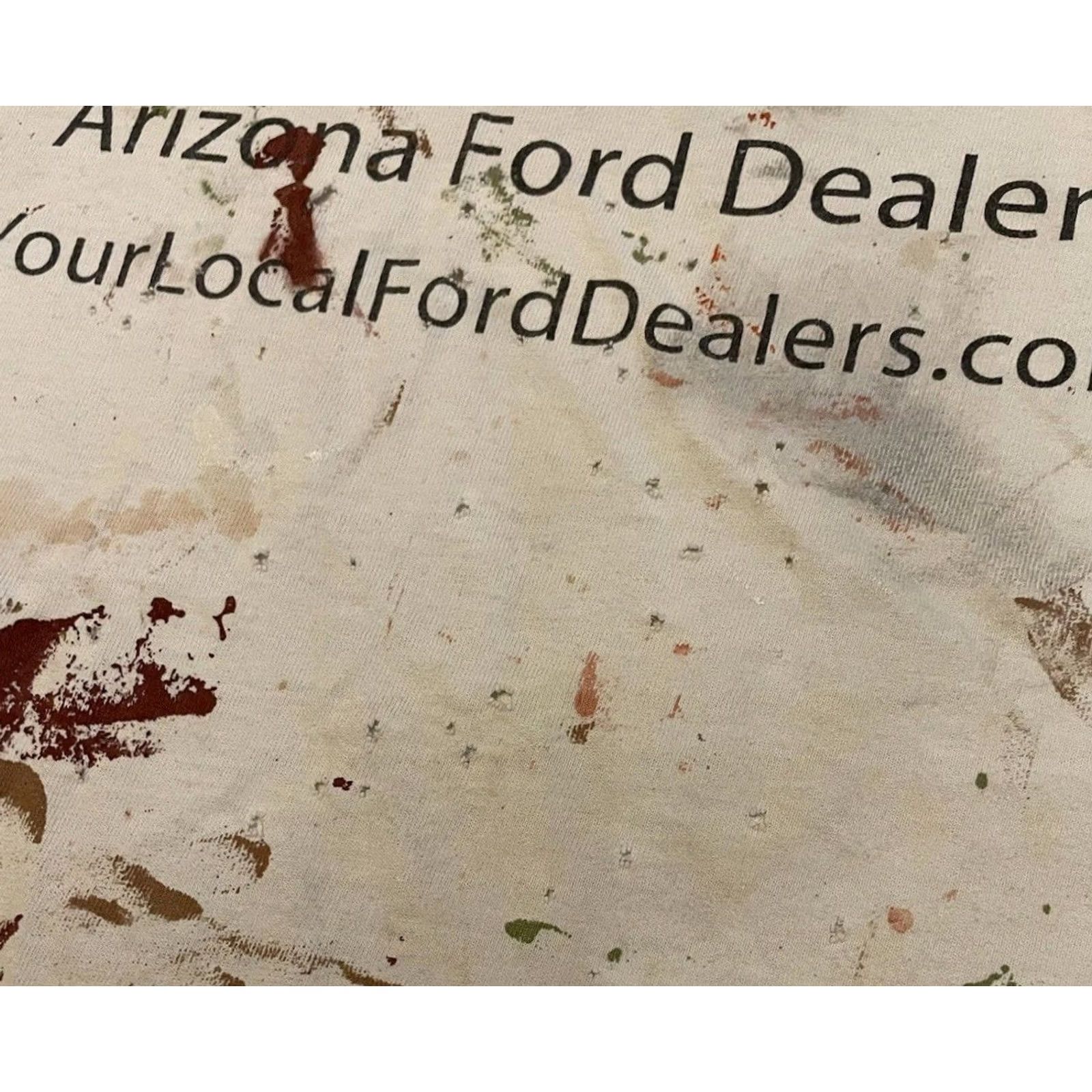 Ford VINTAGE Ford Thrashed Faded Distressed Paint Shirt L White NASCAR Grunge 90s Y2K Mens T-Shirt Racing Car Can-Am USA Size US L / EU 52-54 / 3 - 7 Thumbnail