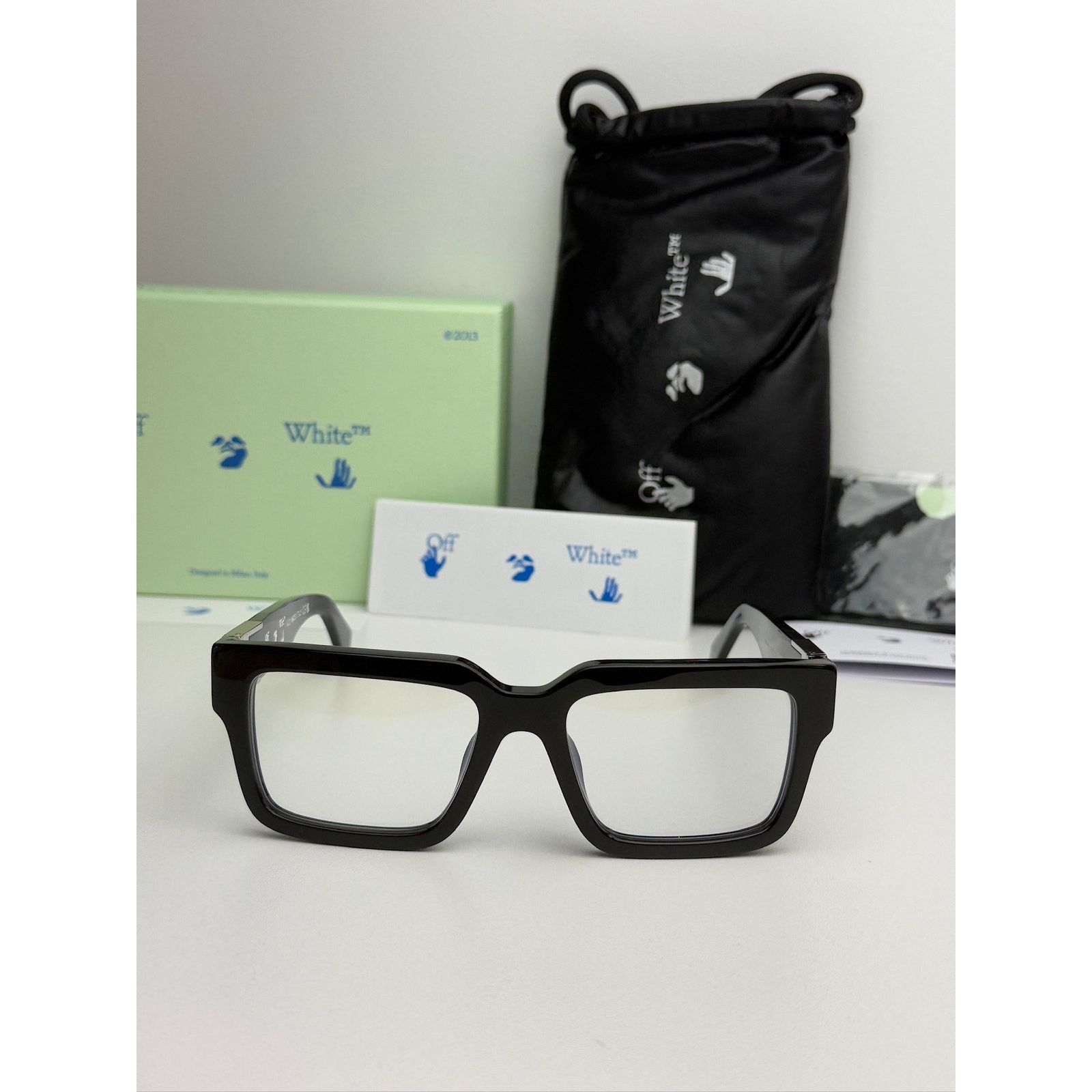 Off-White NEW Off White Style 15 Black Bluelight Eyeglasses Frames Size ONE SIZE - 3 Thumbnail