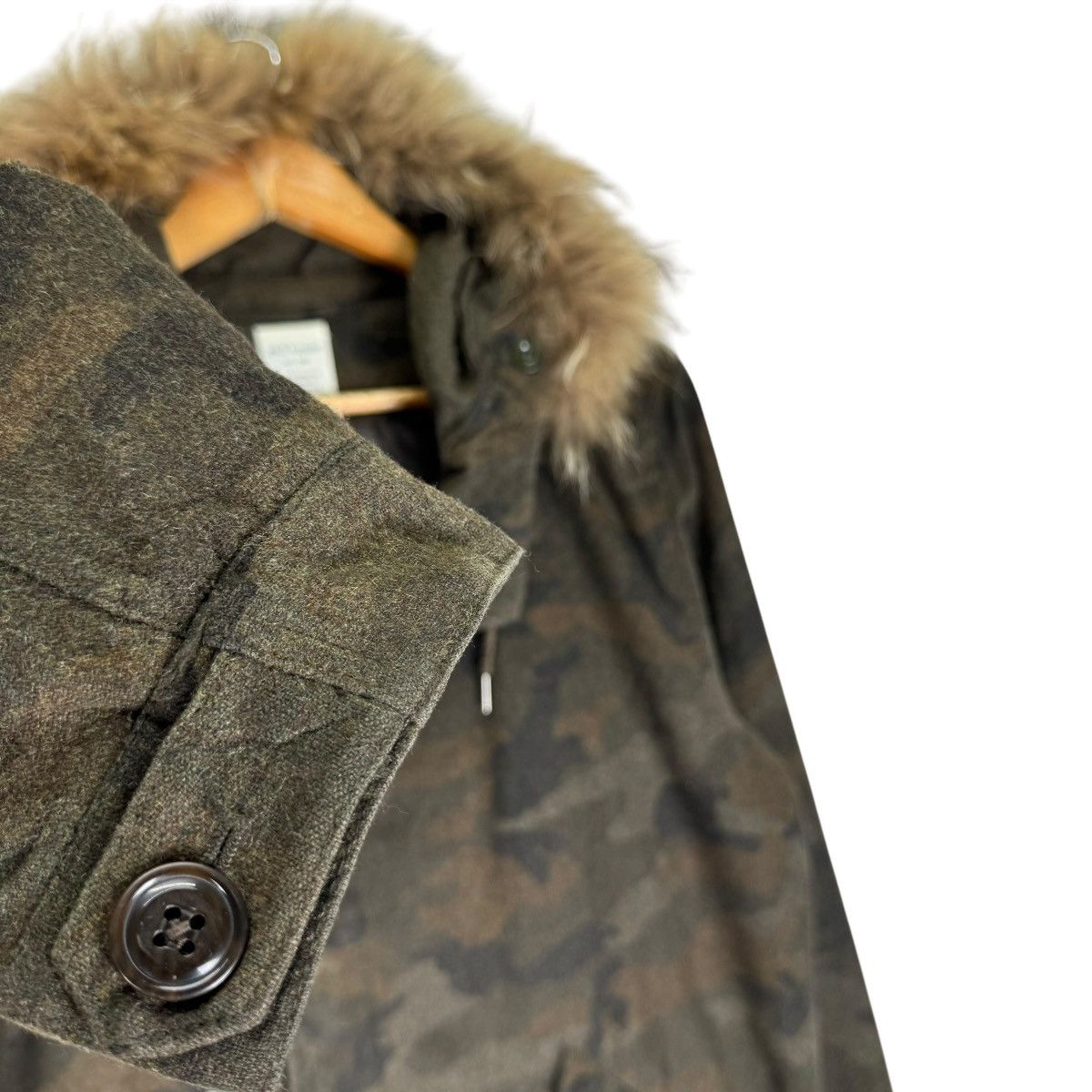 If Six Was Nine 🌟BACK NUMBER FUR HOODIE CAMO FISHTAIL JACKET Size US M / EU 48-50 / 2 - 5 Thumbnail