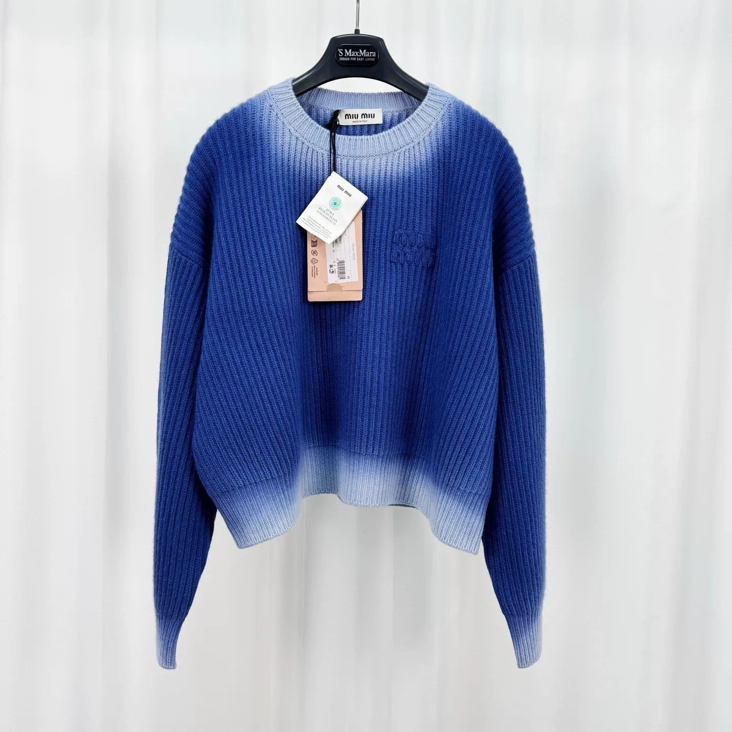 Miu Miu gradient blue wool knit sweater by Miu Miu Size M / US 6-8 / IT 42-44 - 1 Thumbnail