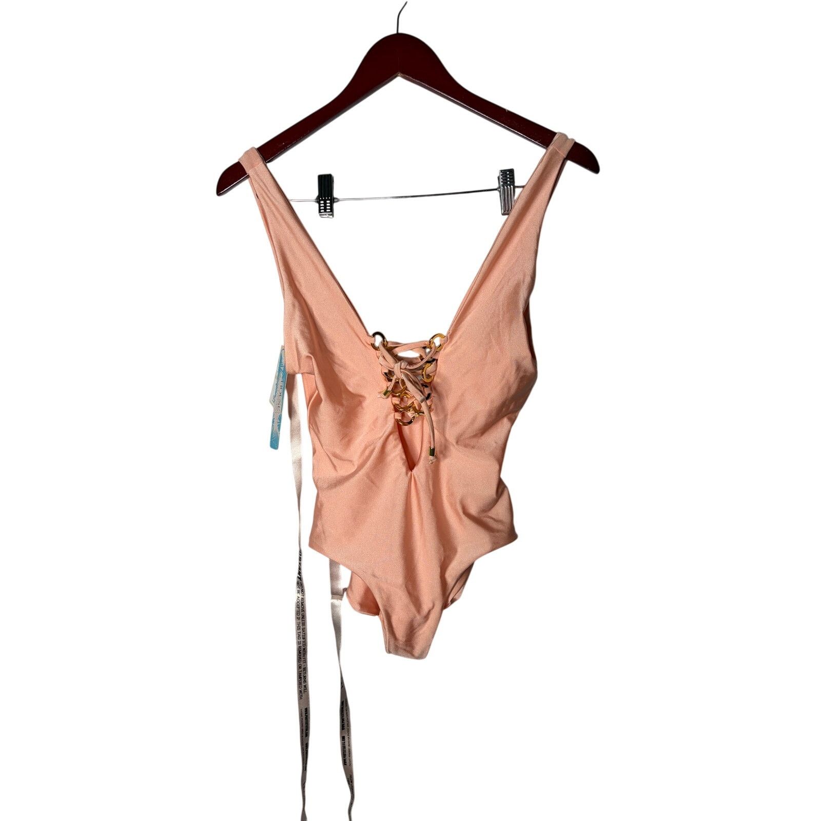 House of CB New House Of Cb Pacifica Peach One Piece Suit Sz S Size ONE SIZE - 2 Thumbnail