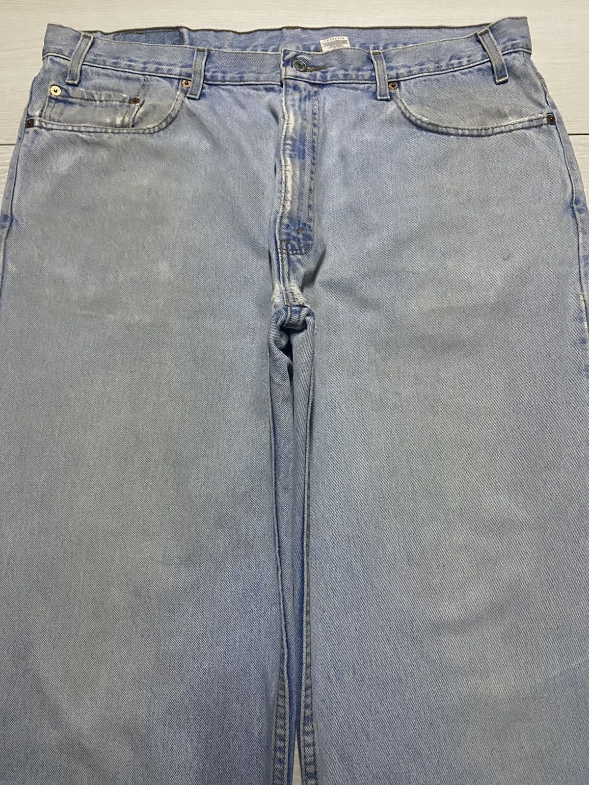 Levi's Vintage Levis 550 Light Wash Distressed Jeans Size US 38 / EU 54 - 3 Thumbnail
