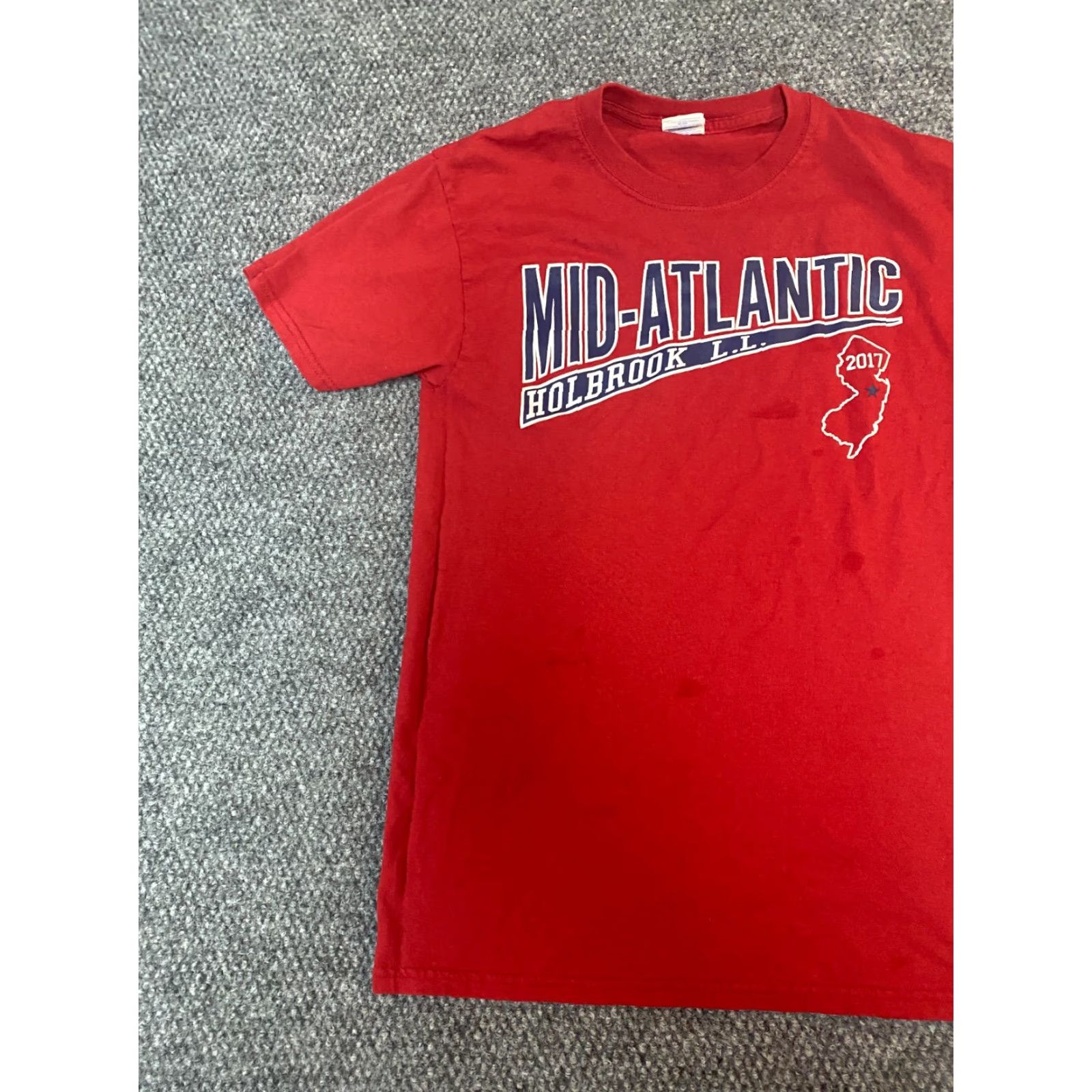 Jerzees Jerzees Little League Mens T-Shirt S Crew Neck Short Sleeve Red Cotton Size US S / EU 44-46 / 1 - 3 Thumbnail